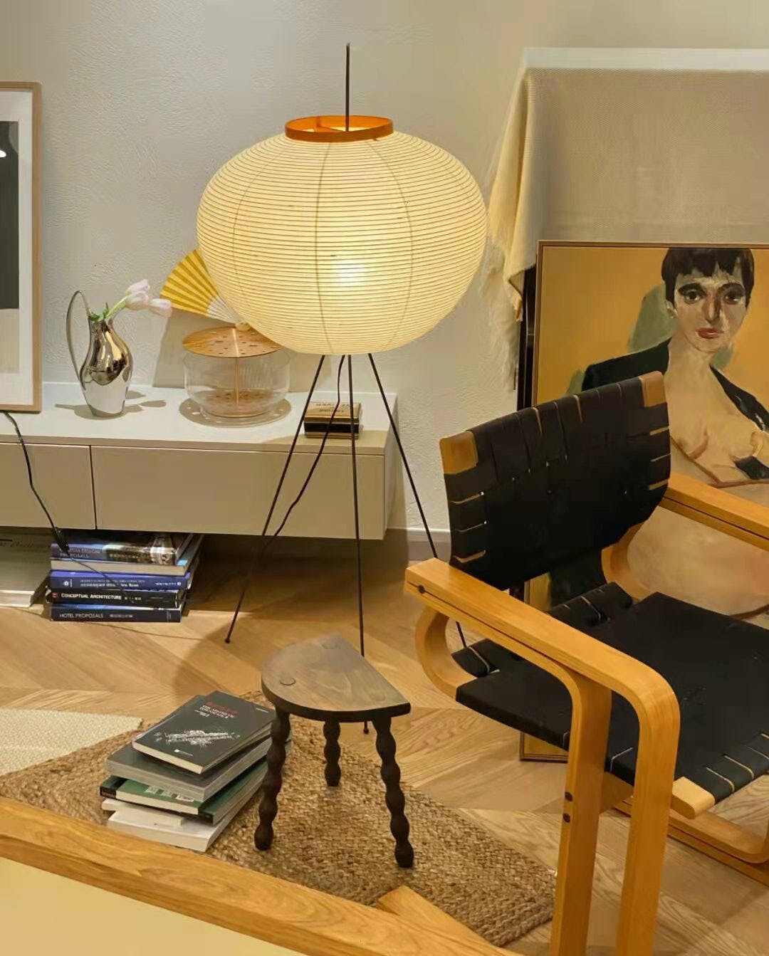 Nagare Mulberry Paper Floor Lamp