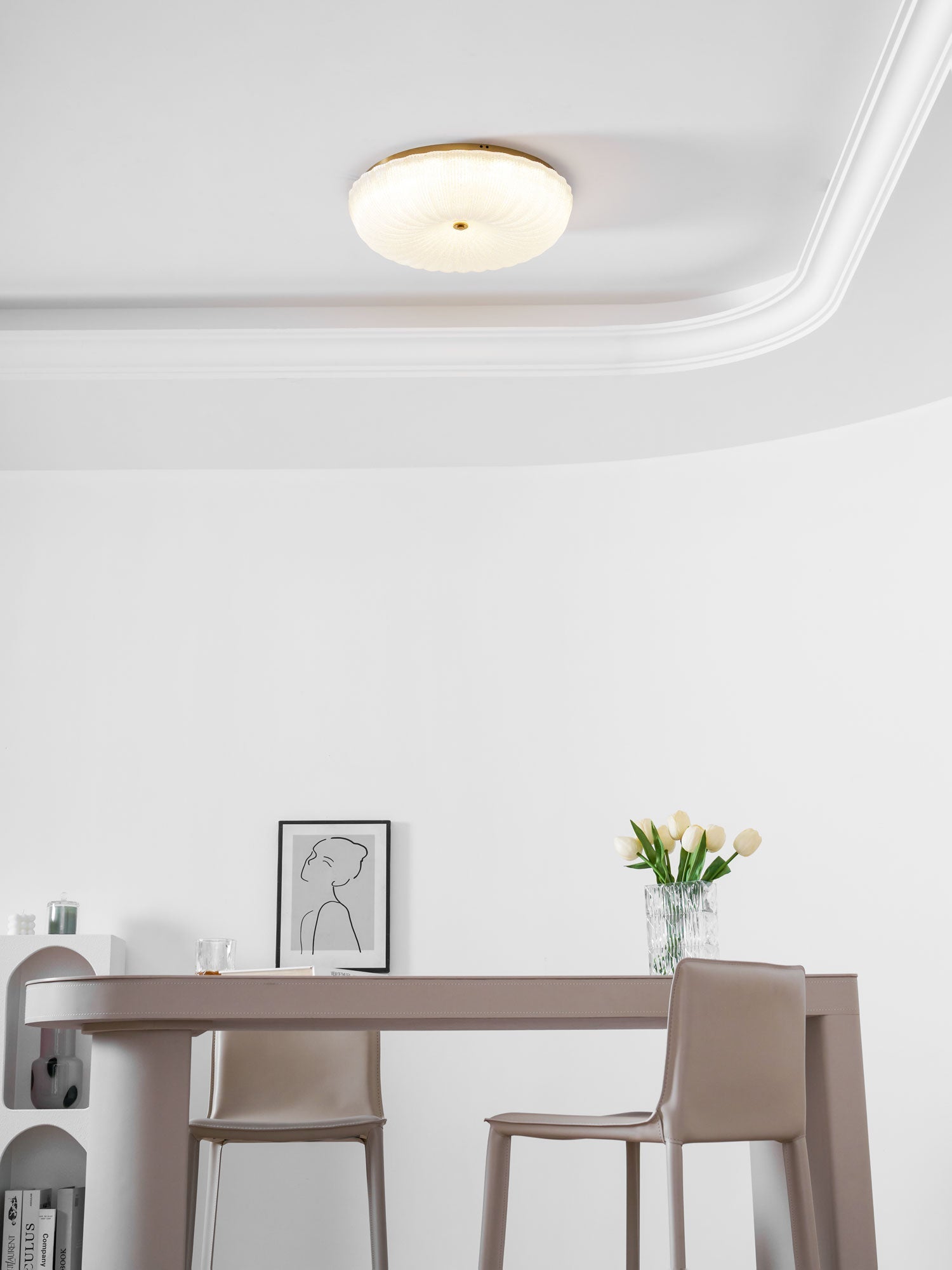 Solstice Frosted Glass Flush Mount
