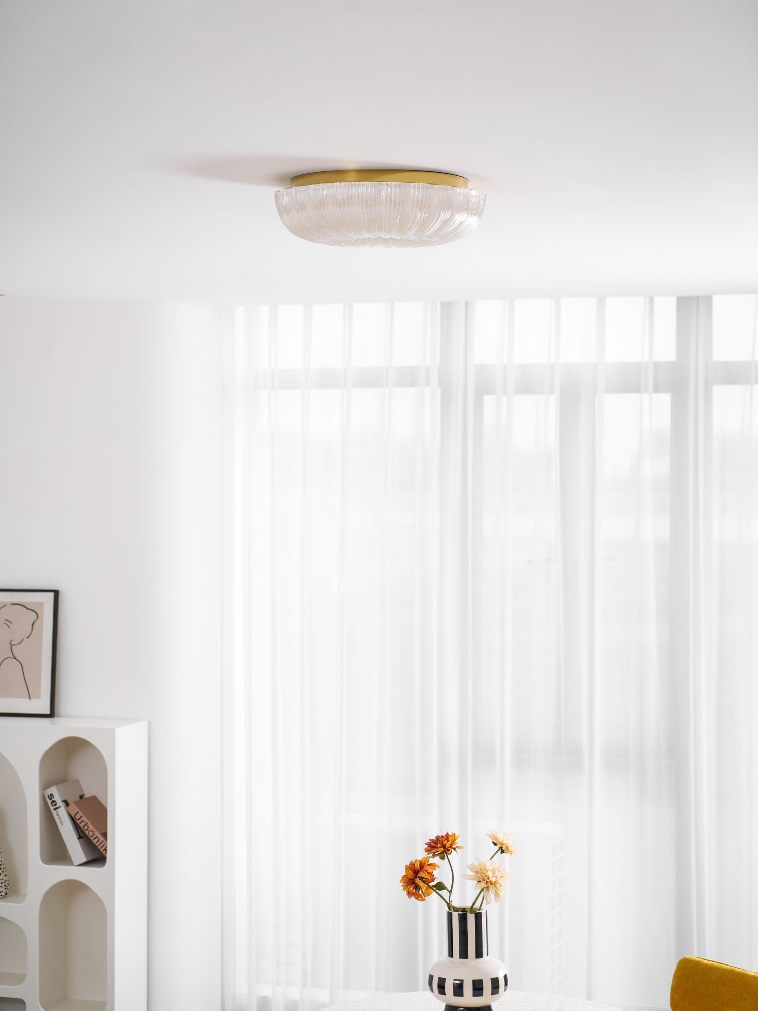 Solstice Frosted Glass Flush Mount