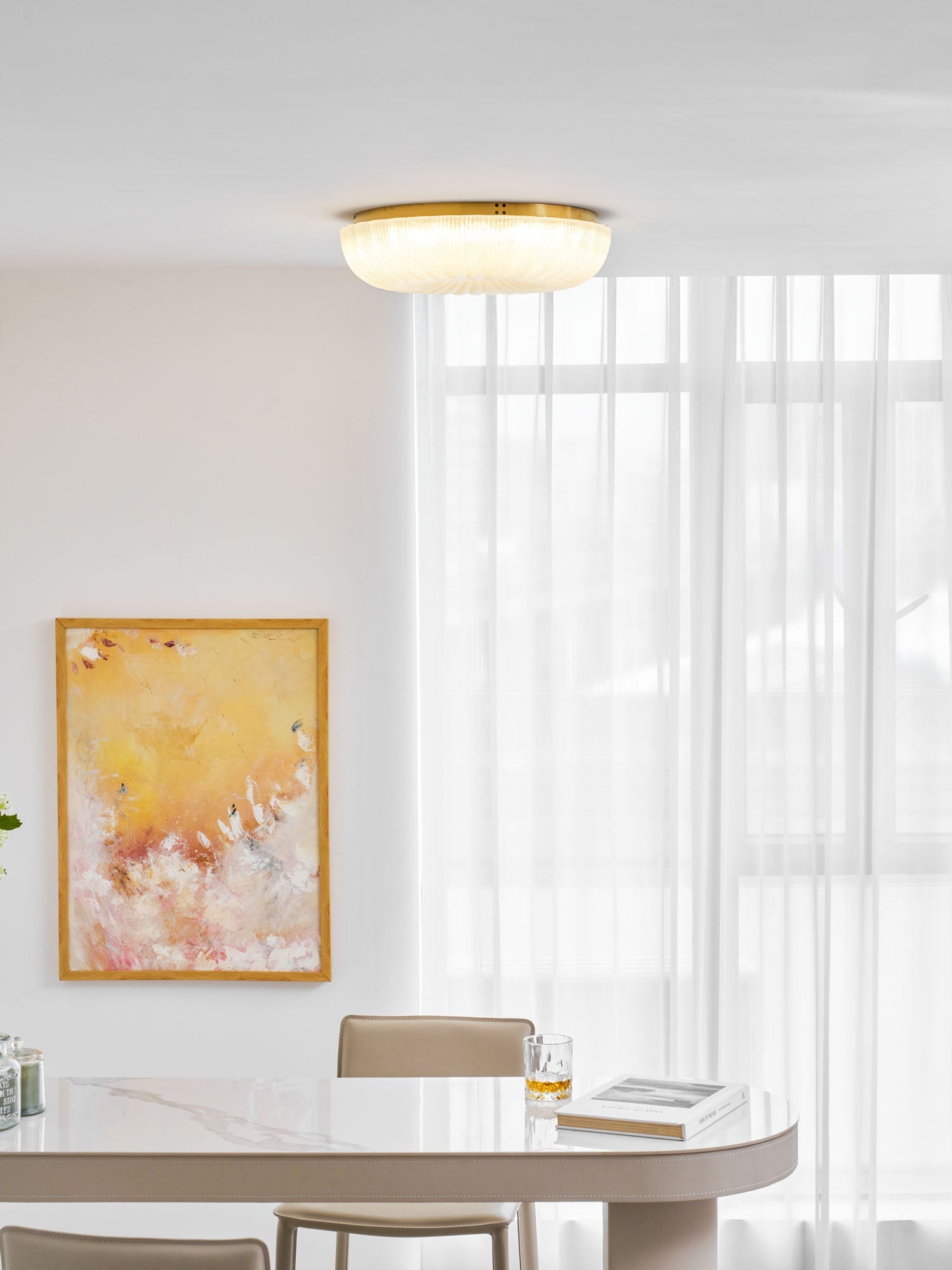 Solstice Frosted Glass Flush Mount