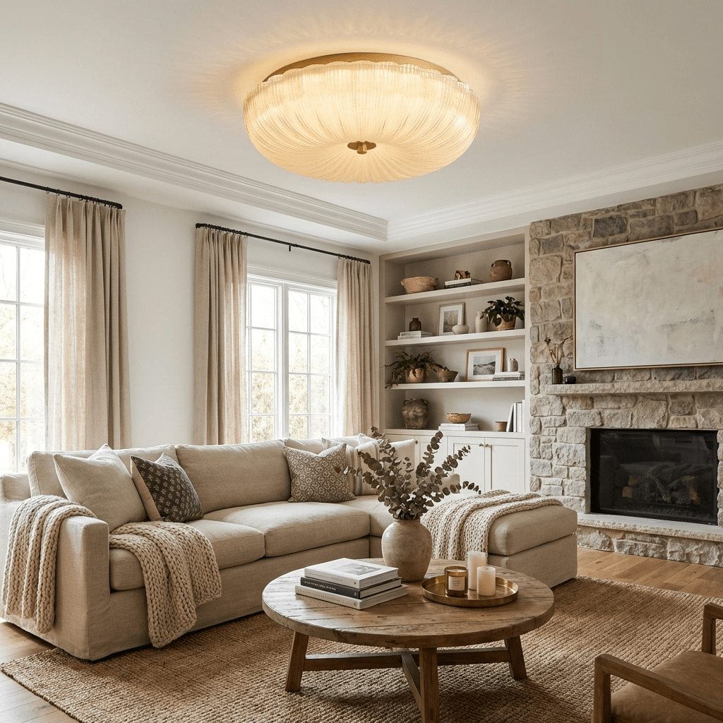 Solstice Frosted Glass Flush Mount