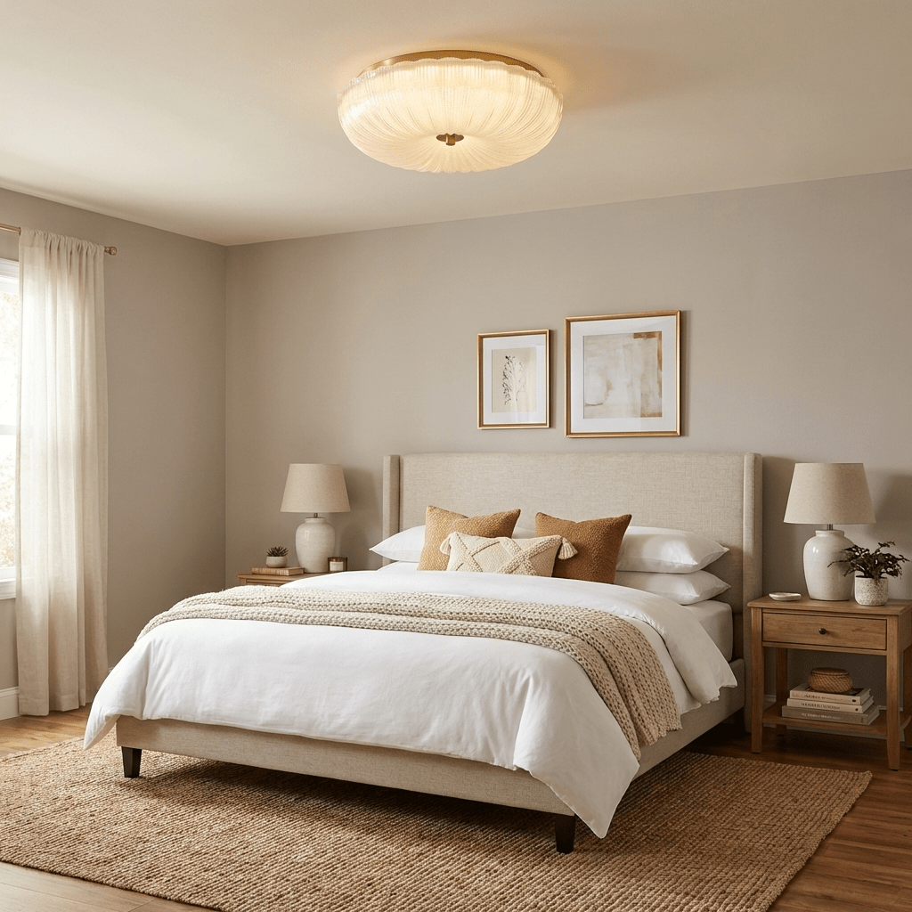 Solstice Frosted Glass Flush Mount