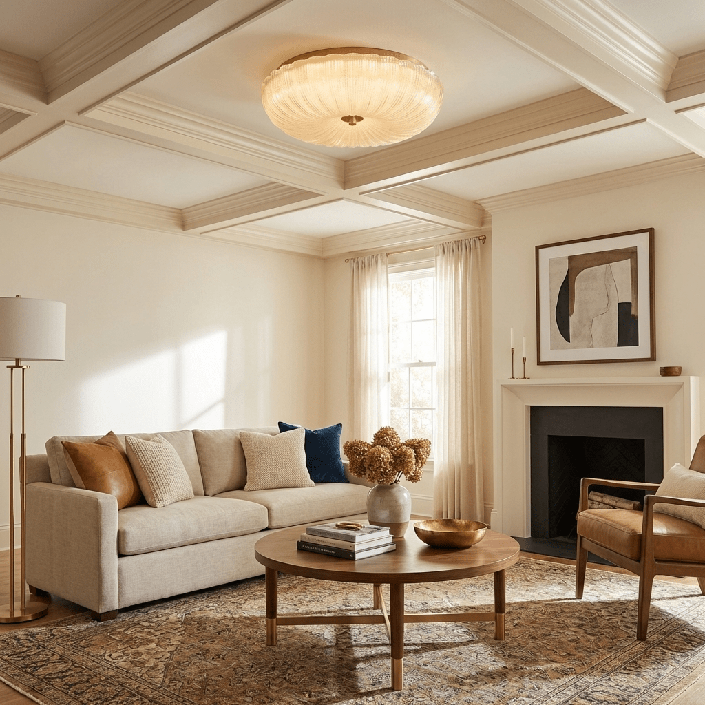 Solstice Frosted Glass Flush Mount