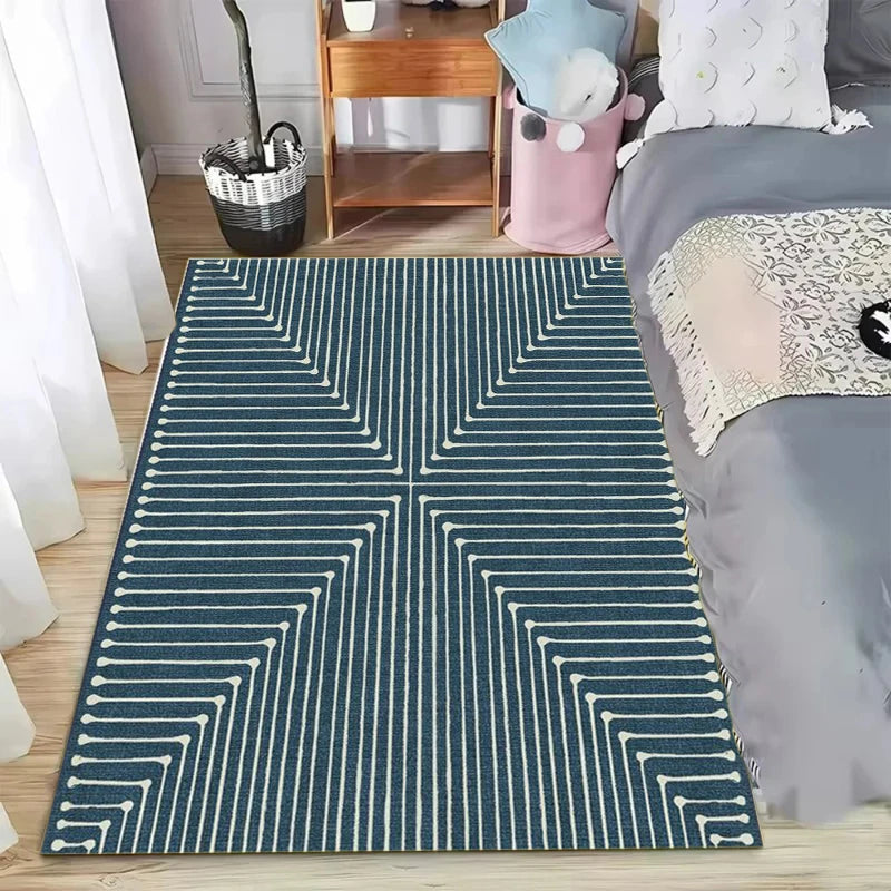 Meander Line-Maze Area Rug
