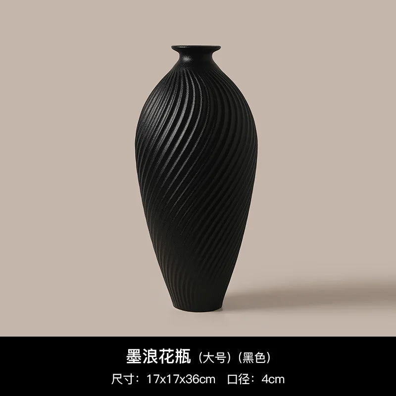 Wabi Coarse-Glaze Ceramic Vase