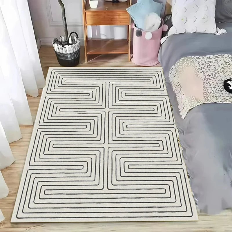 Meander Line-Maze Area Rug
