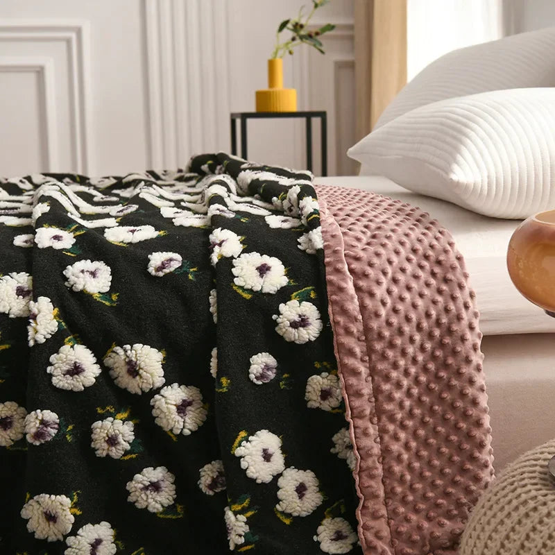 Marlow Tufted Floral Sherpa Throw