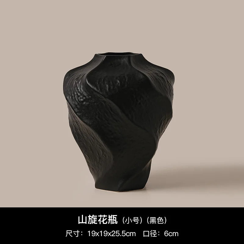 Wabi Coarse-Glaze Ceramic Vase