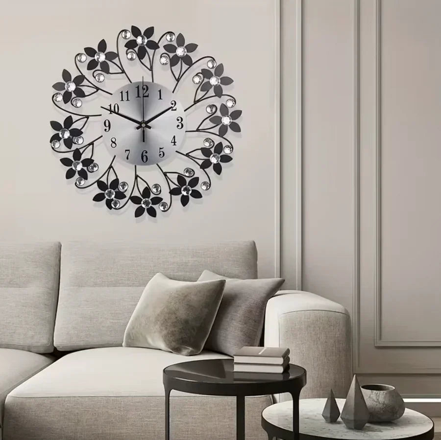 Crystal Petal Artisan Wall Clock