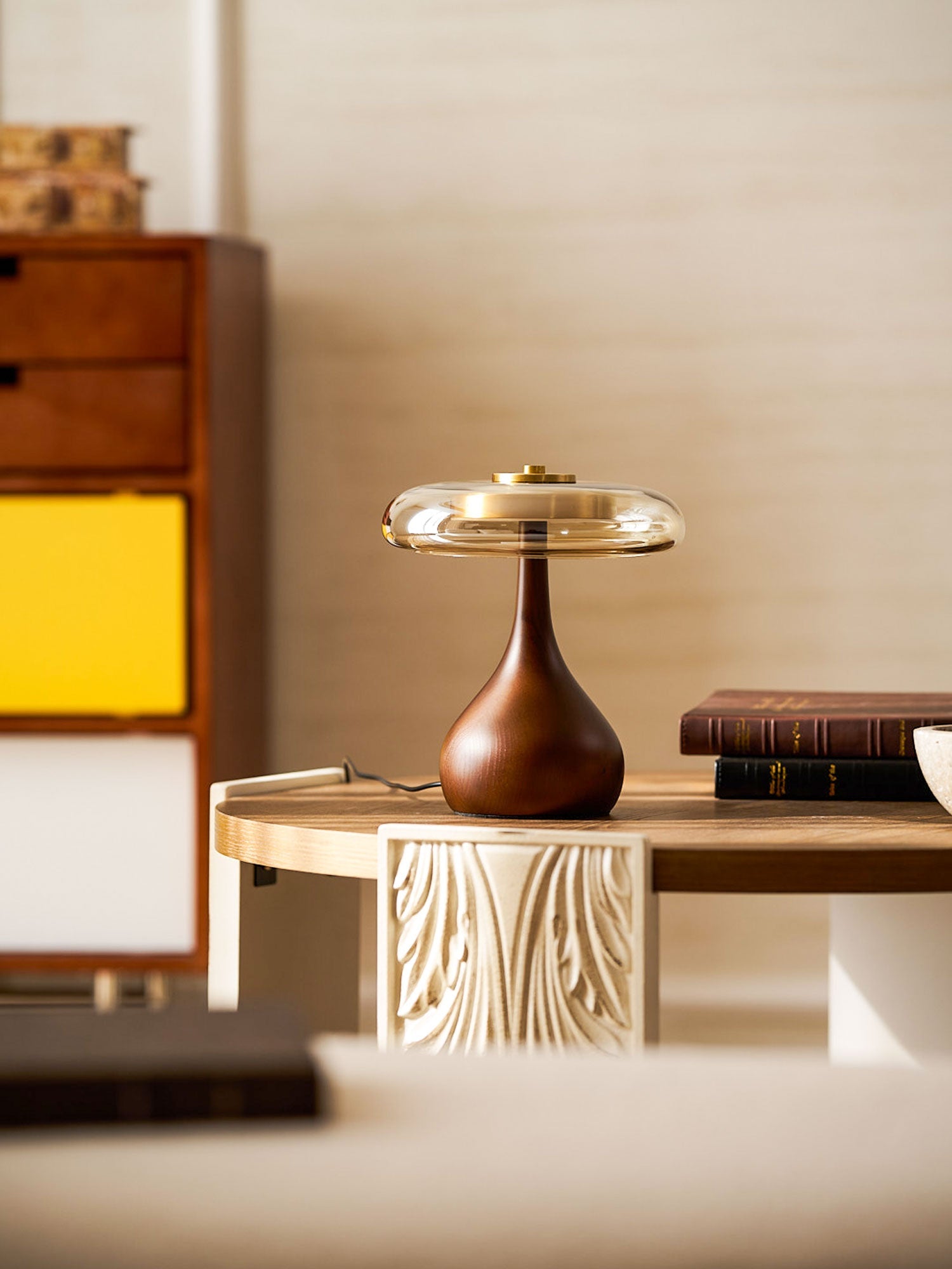 Amberwood Curve Table Lamp