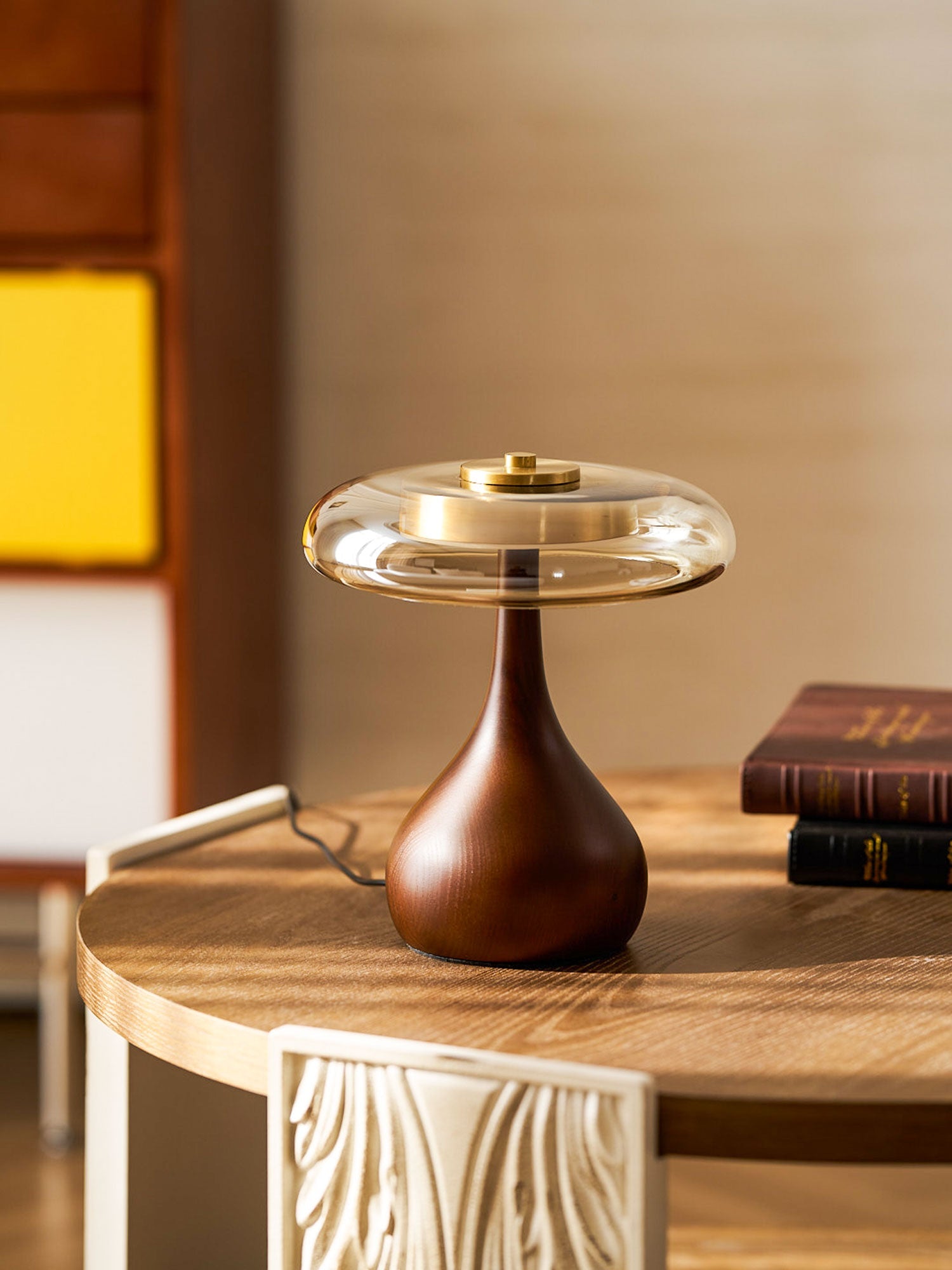 Amberwood Curve Table Lamp
