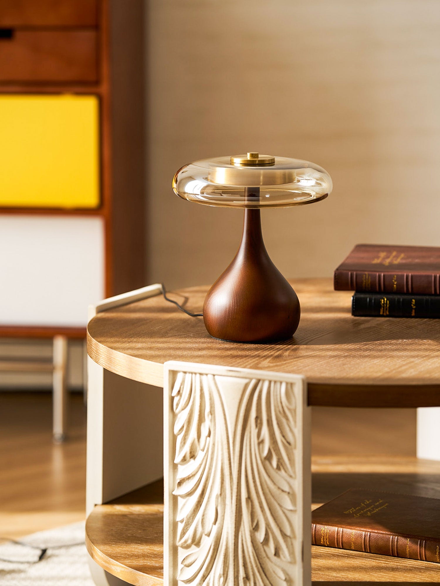 Amberwood Curve Table Lamp
