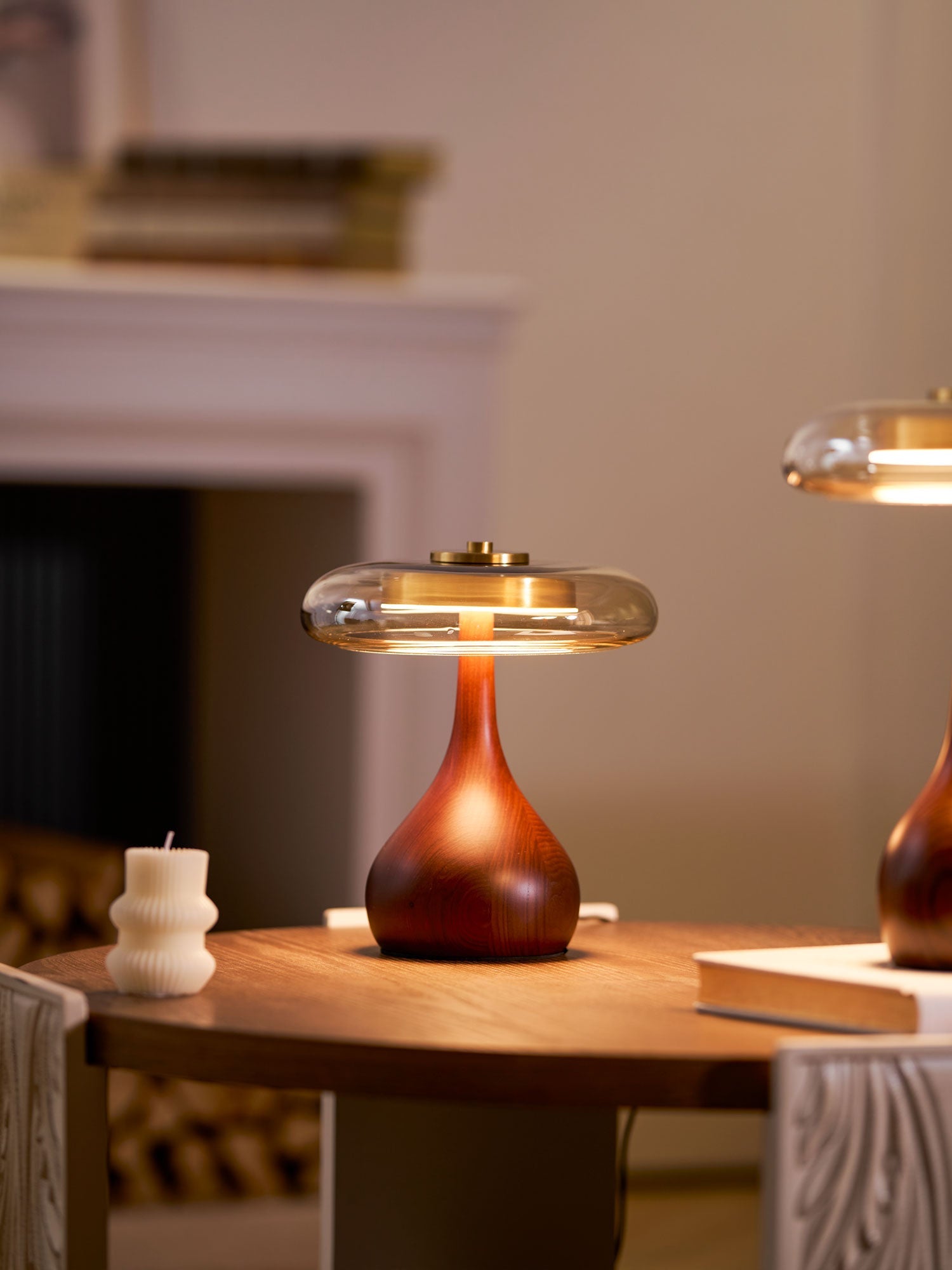 Amberwood Curve Table Lamp