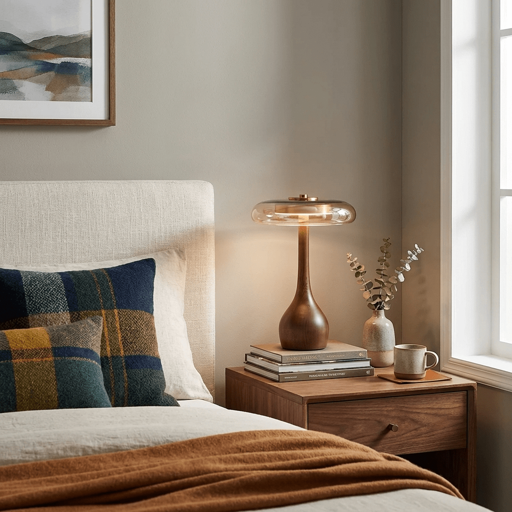 Amberwood Curve Table Lamp