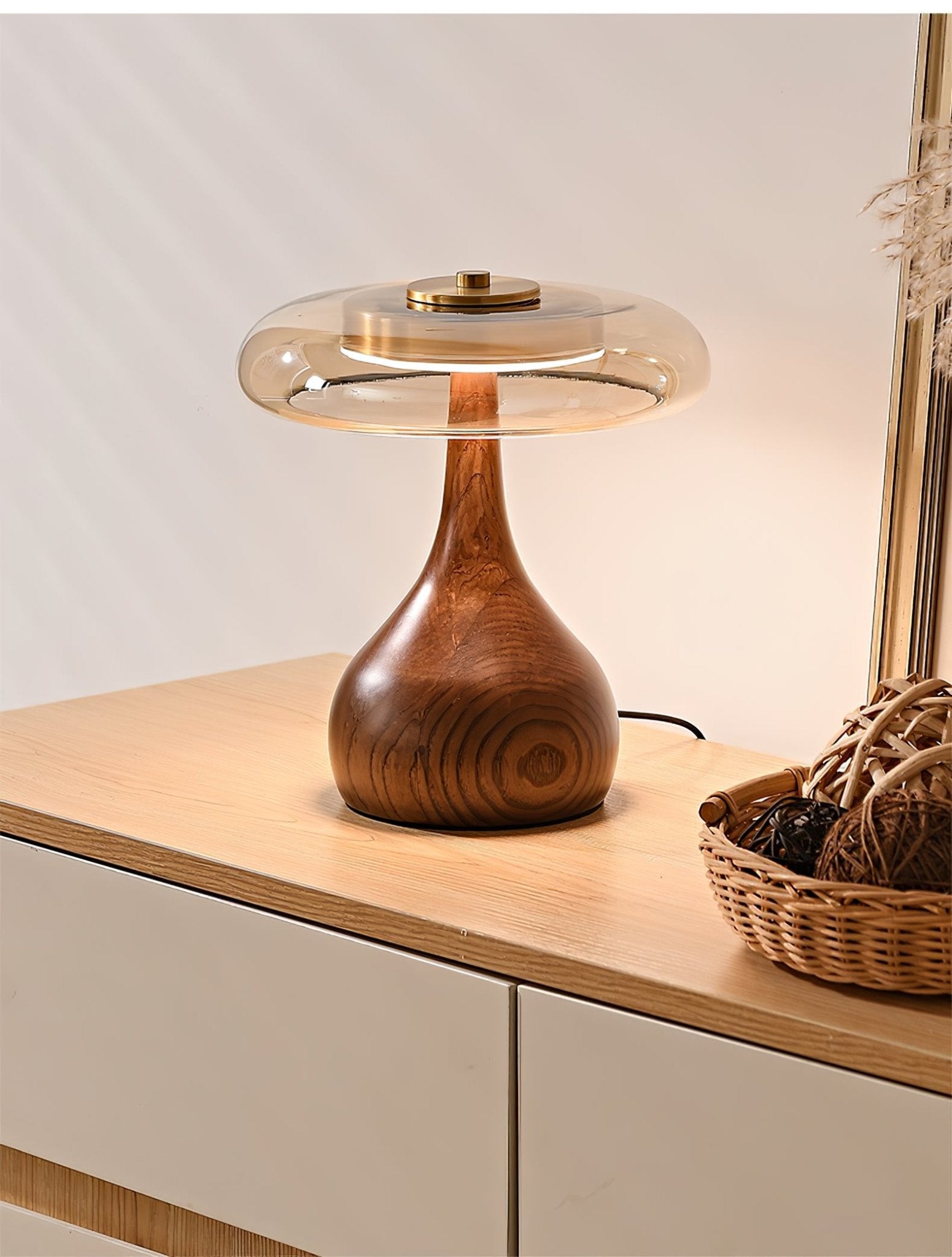 Amberwood Curve Table Lamp