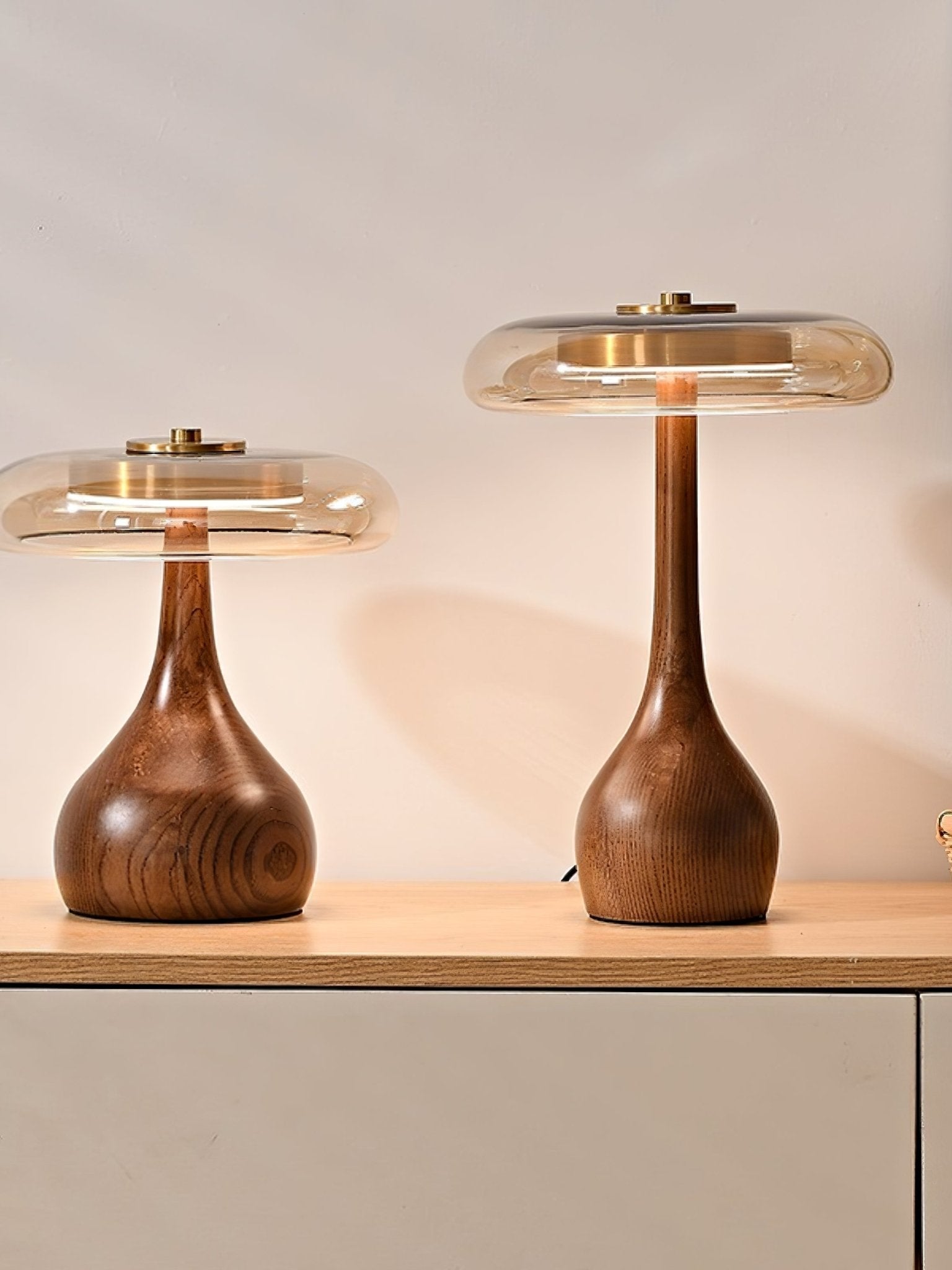 Amberwood Curve Table Lamp