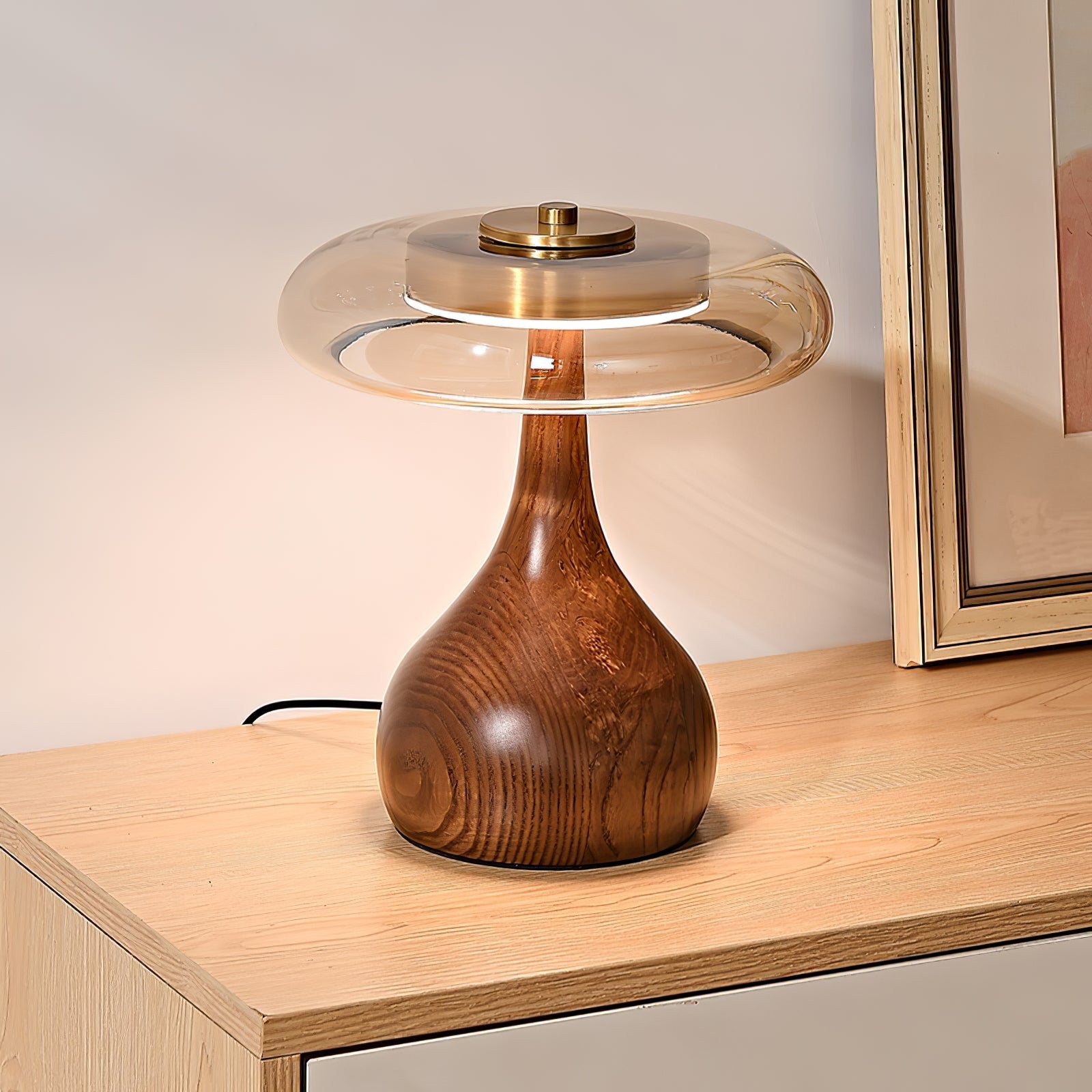 Amberwood Curve Table Lamp