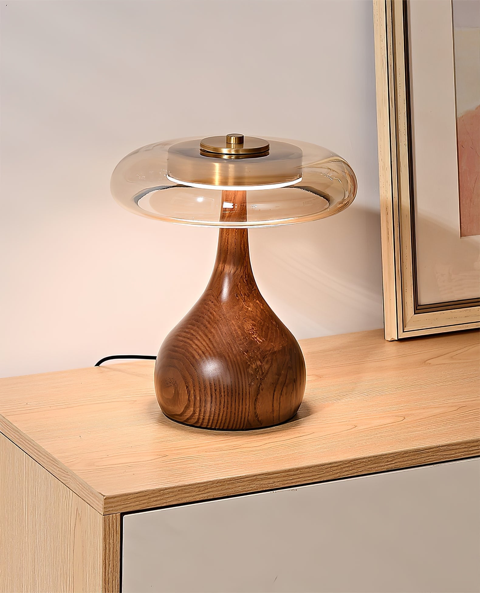 Amberwood Curve Table Lamp
