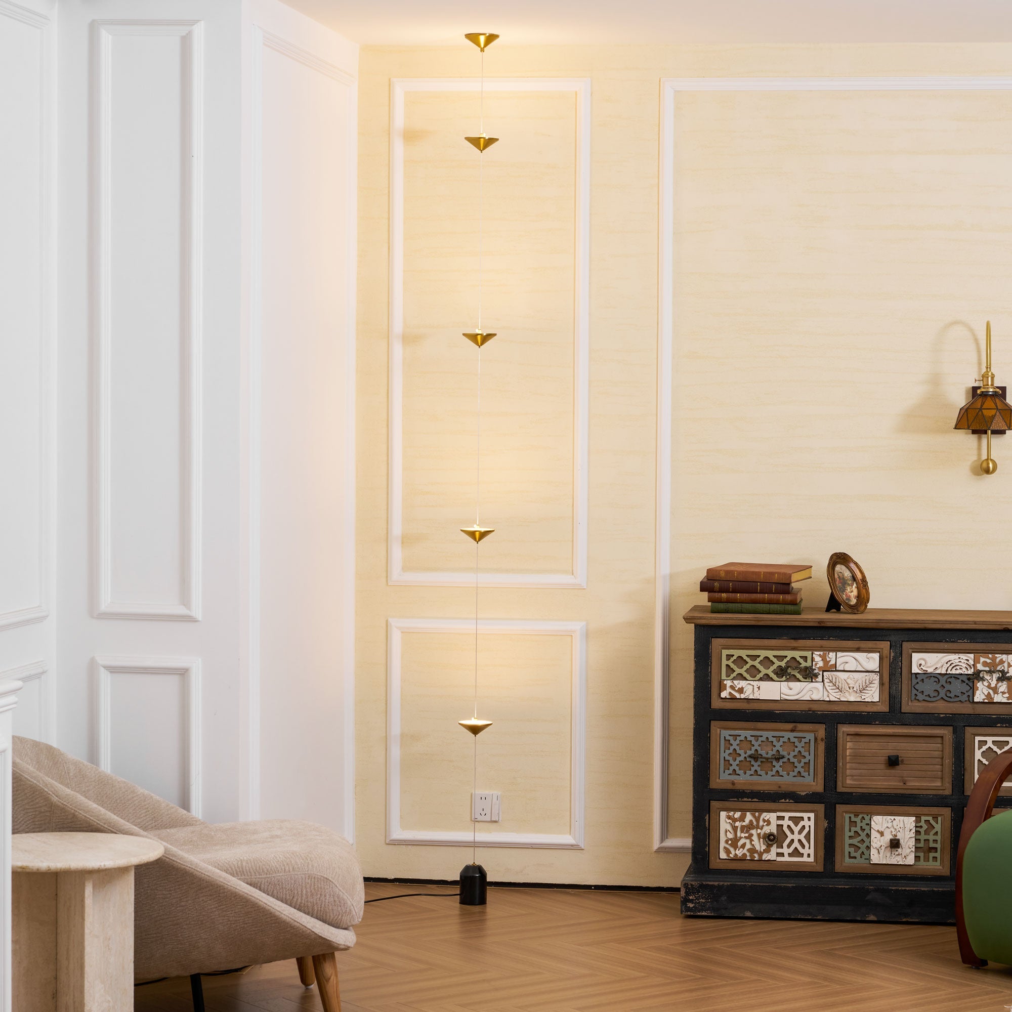 Meridian Marble Counterweight Floor Lamp