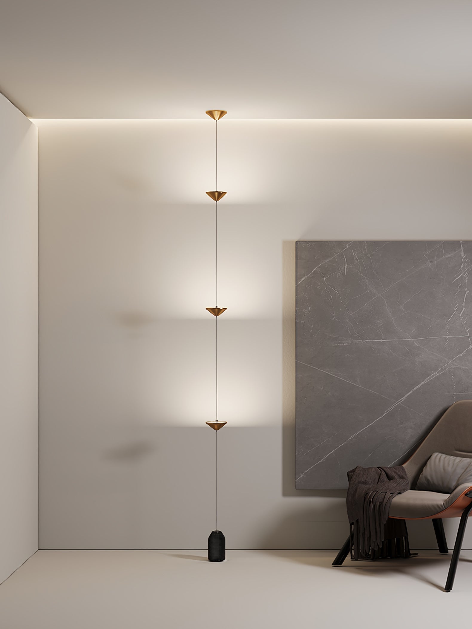 Meridian Marble Counterweight Floor Lamp