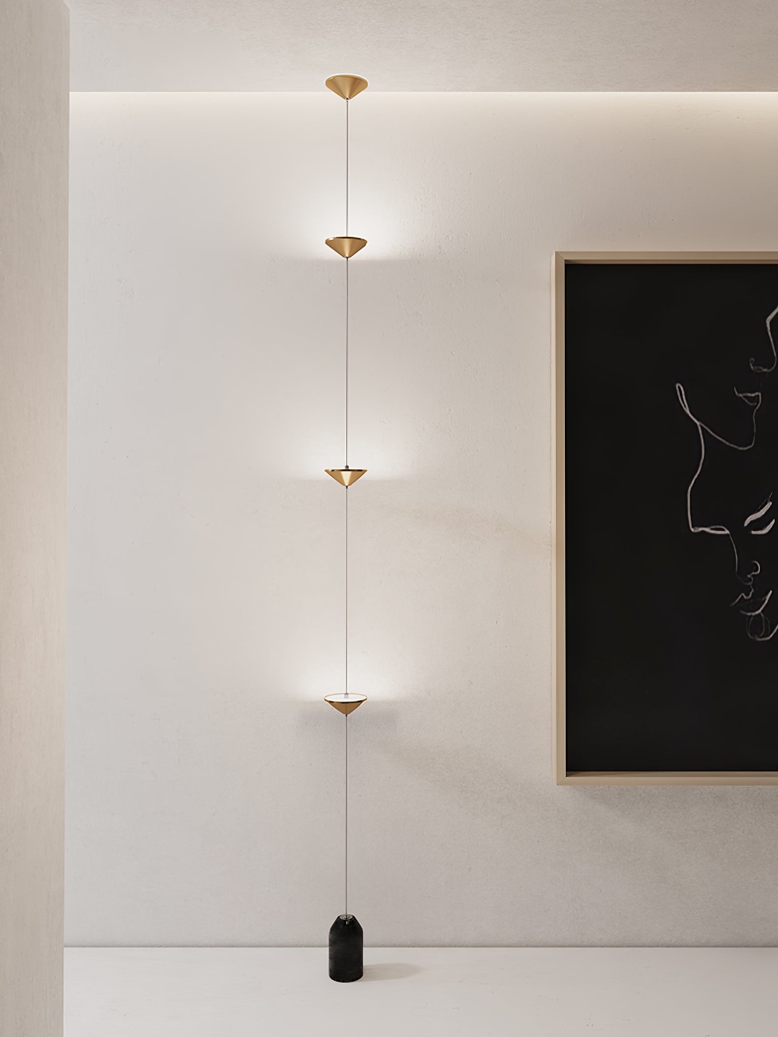 Meridian Marble Counterweight Floor Lamp