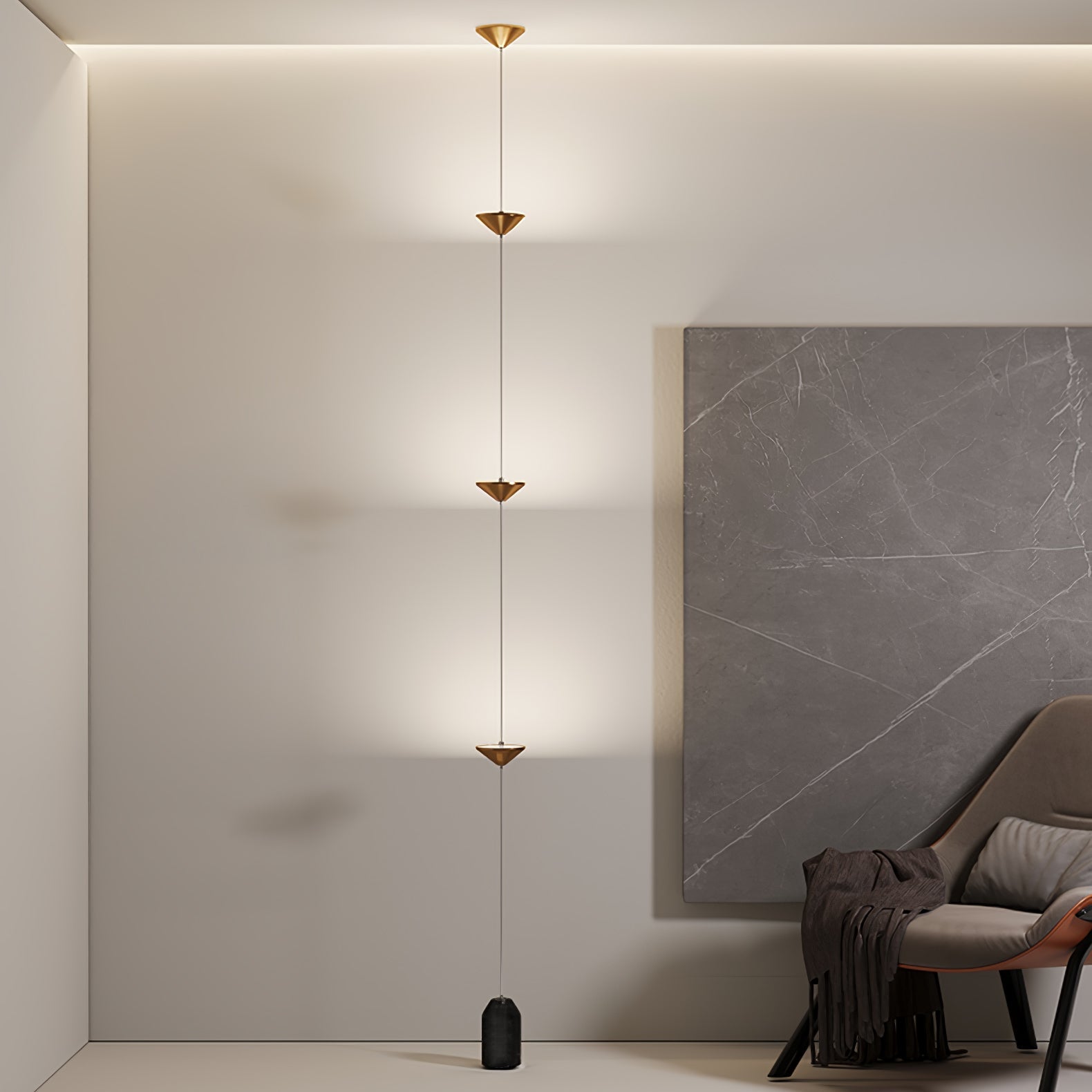 Meridian Marble Counterweight Floor Lamp