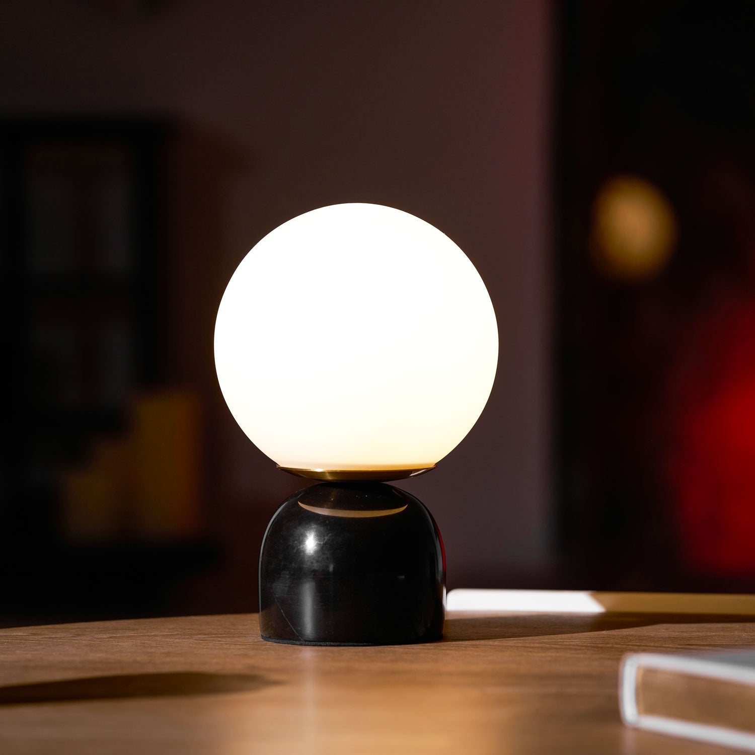 Vesta Marble & Opal Glass Table Lamp