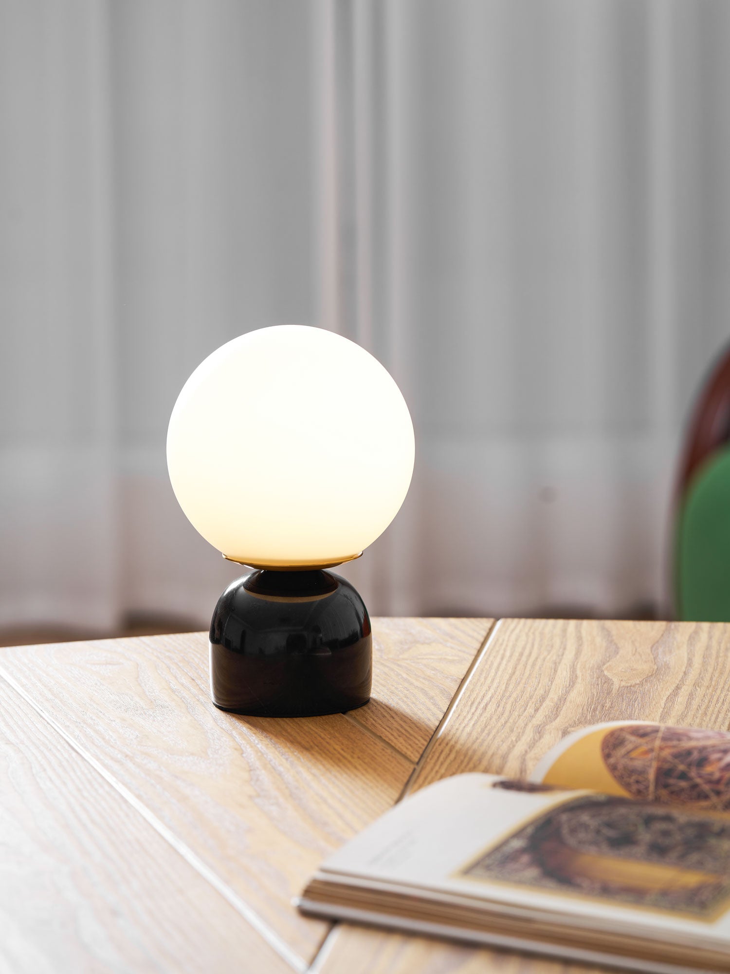 Vesta Marble & Opal Glass Table Lamp