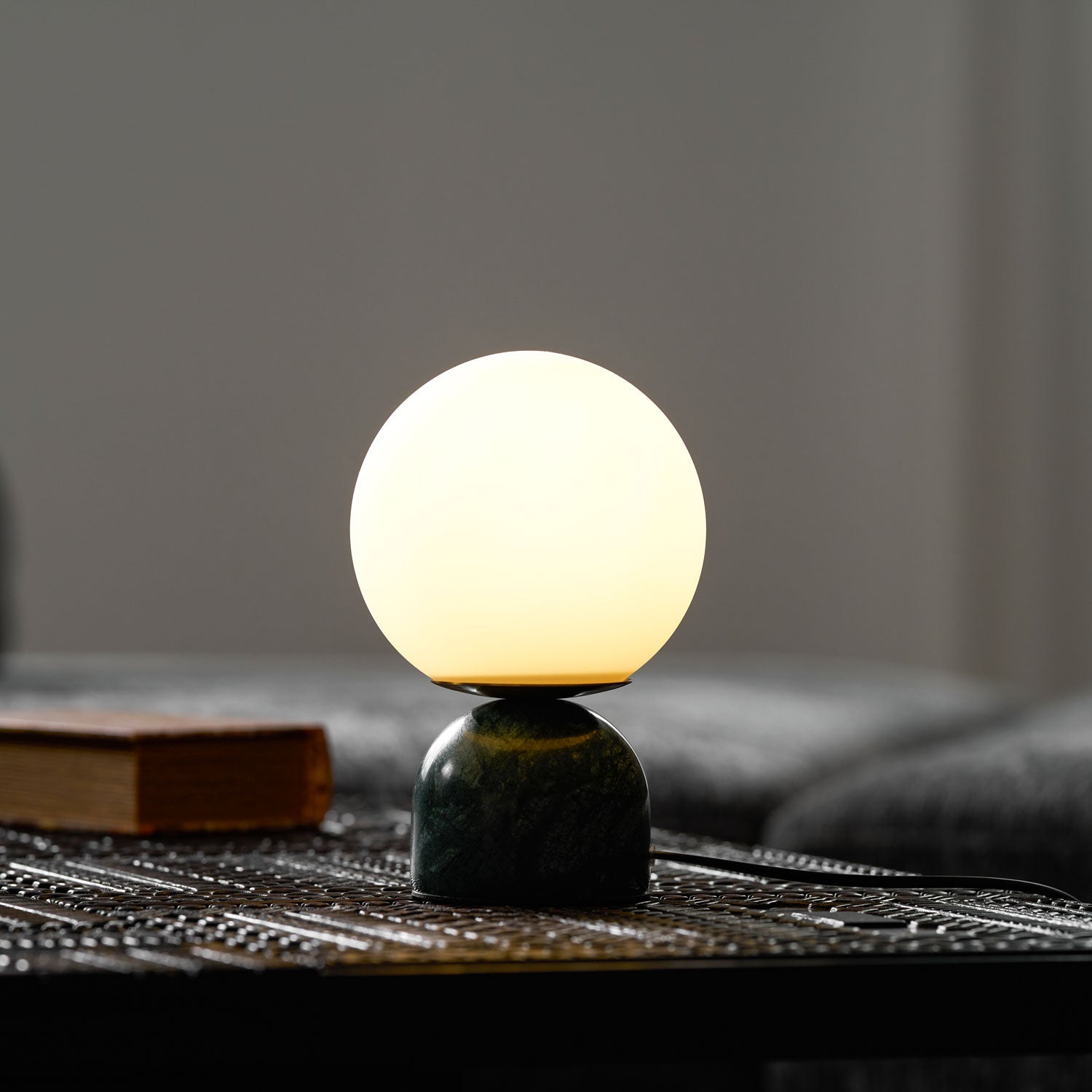 Vesta Marble & Opal Glass Table Lamp