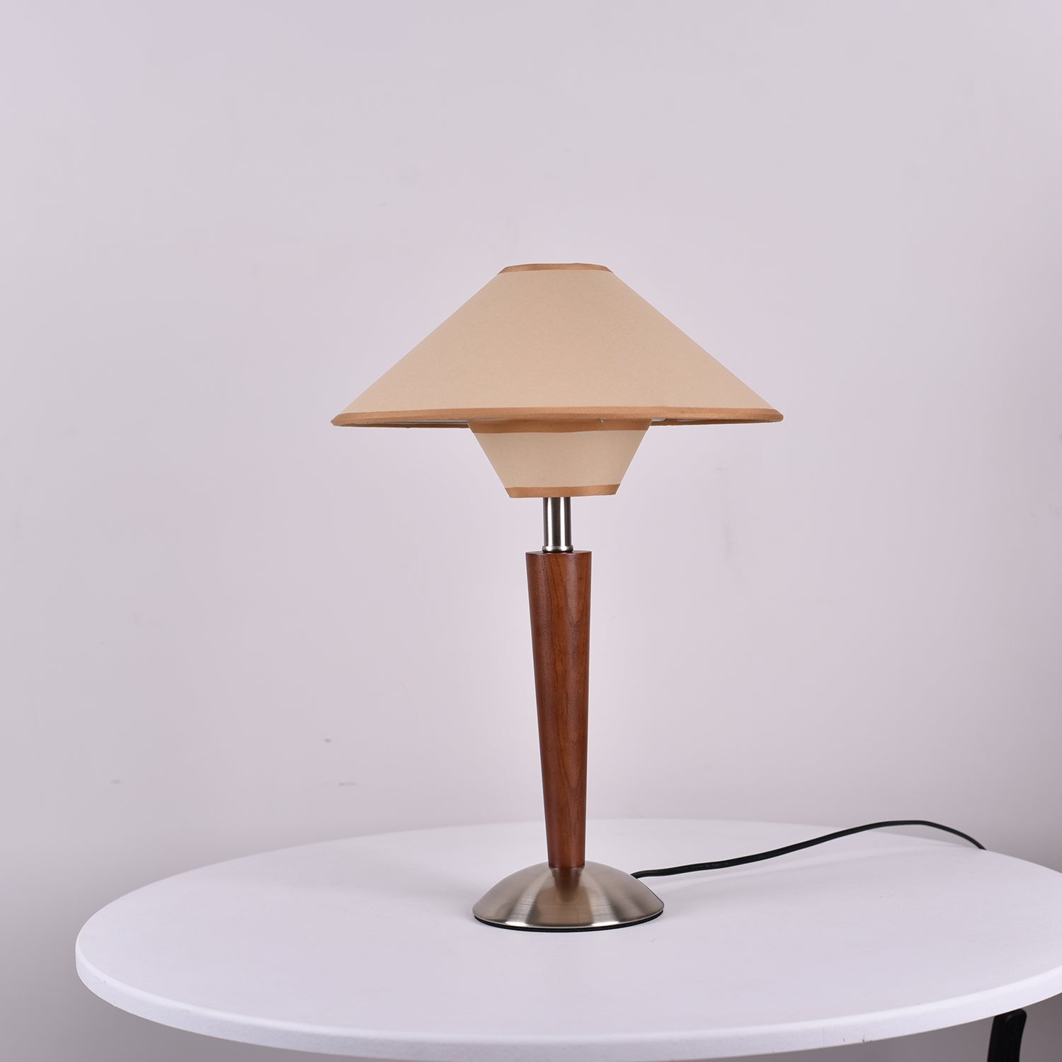 Alderwood Linen Shade Table Lamp