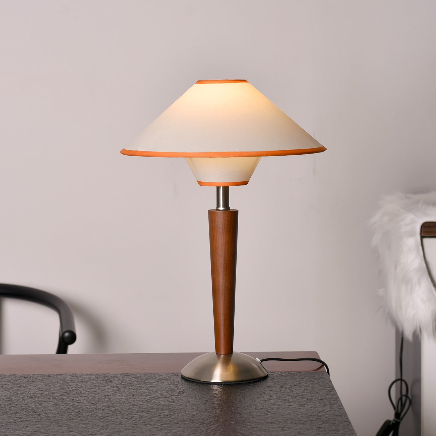 Alderwood Linen Shade Table Lamp