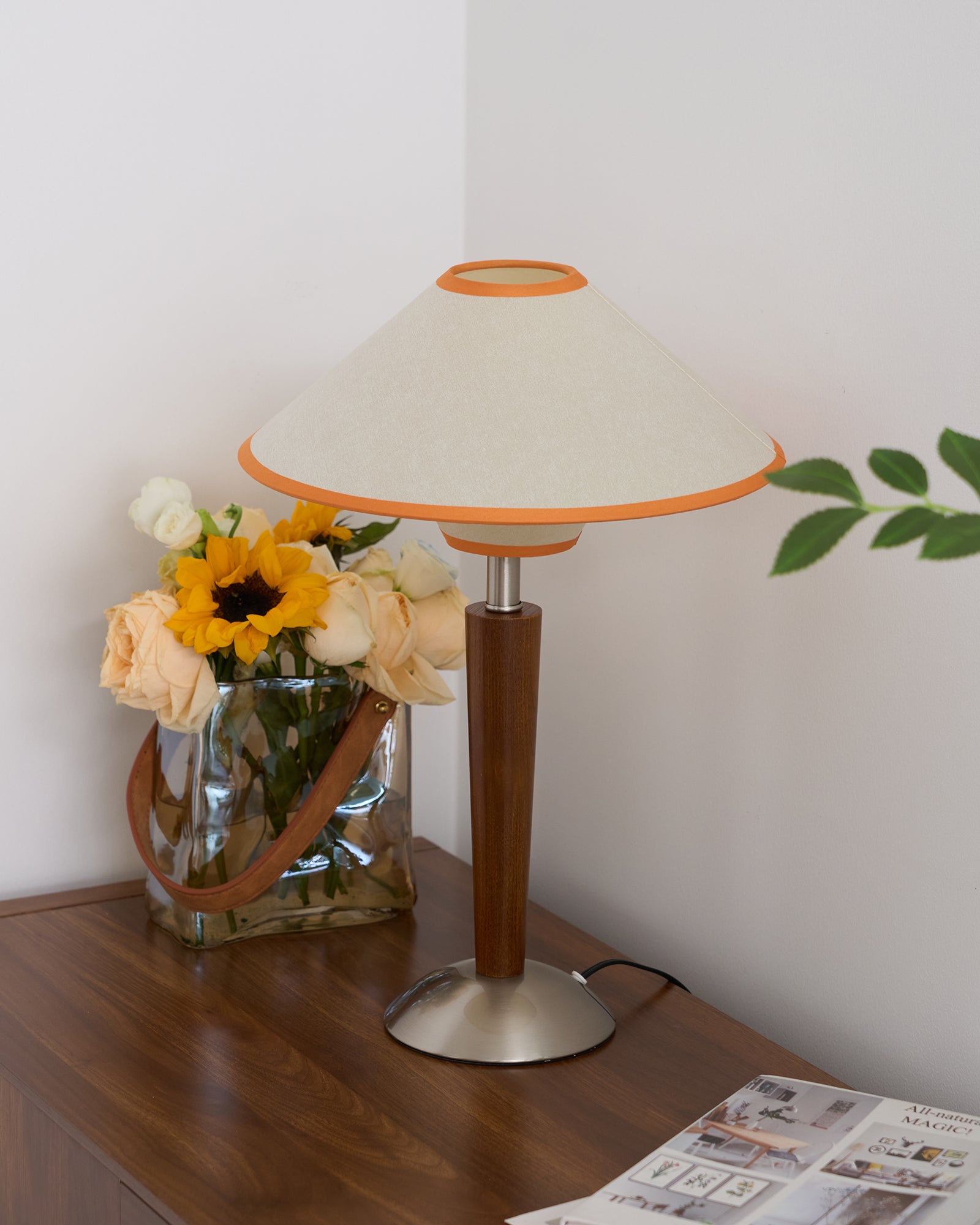 Alderwood Linen Shade Table Lamp