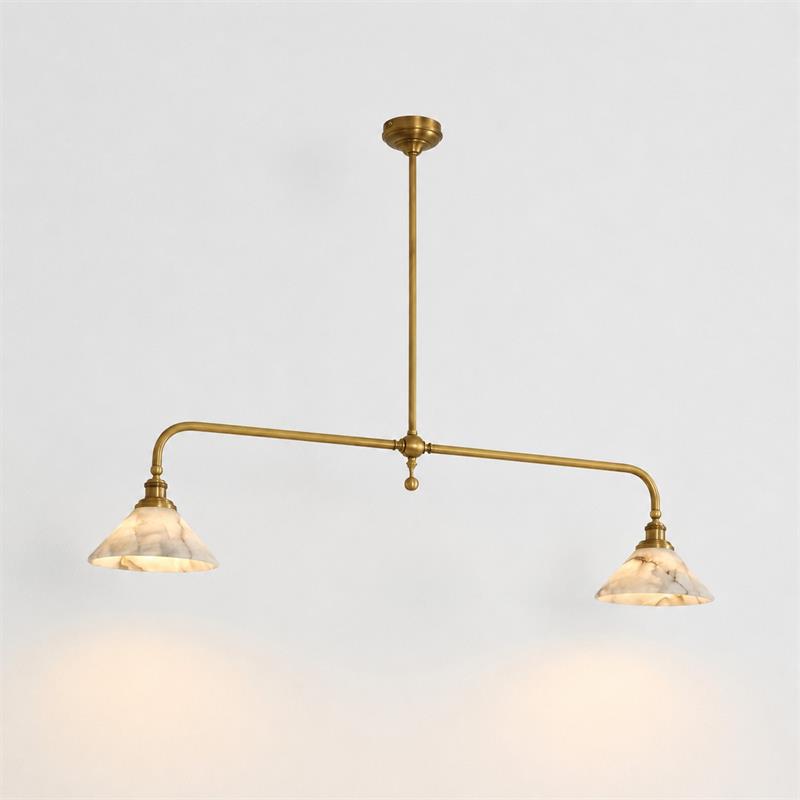 Alabaster Linear Island Pendant Light