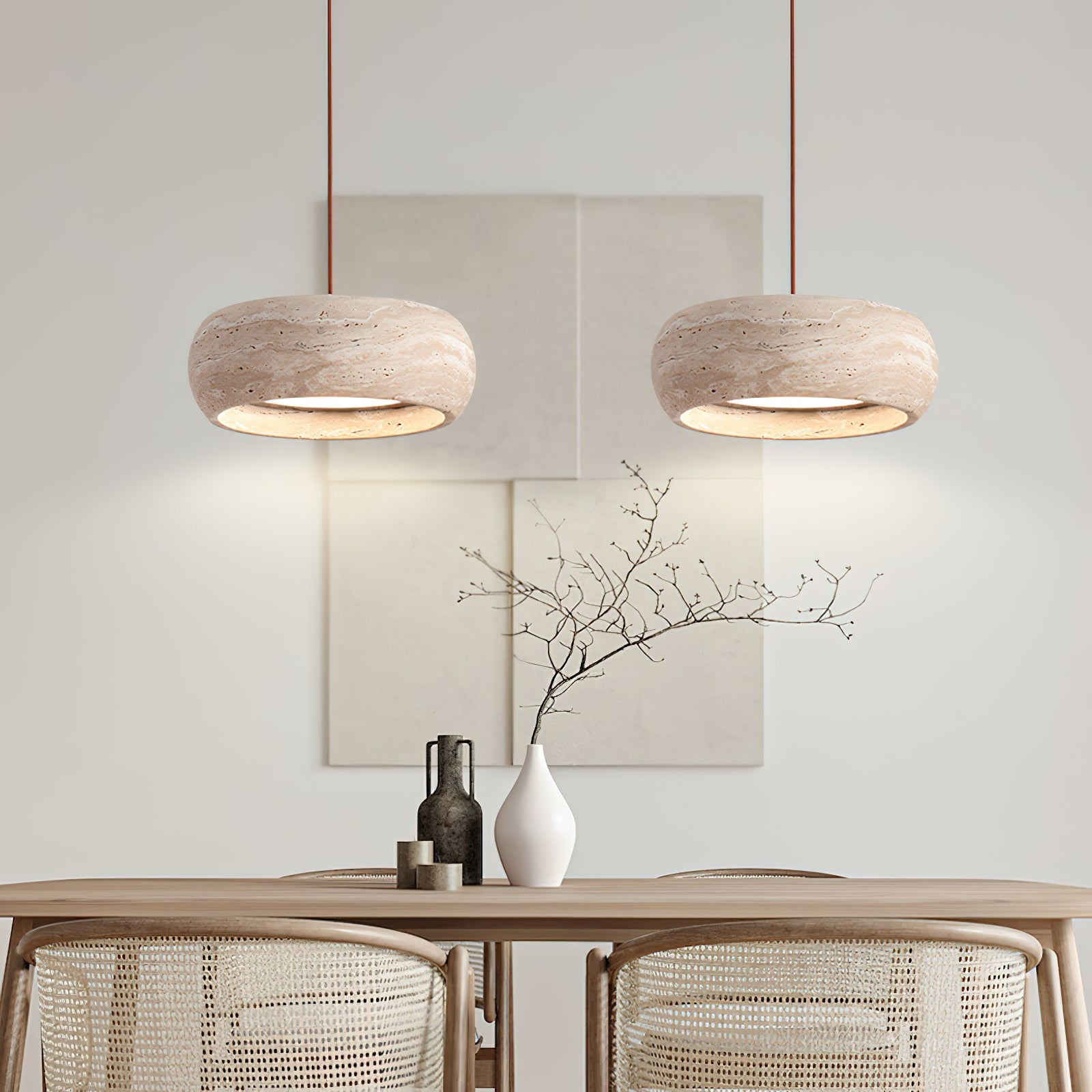 Cava Travertine Linear Pendant