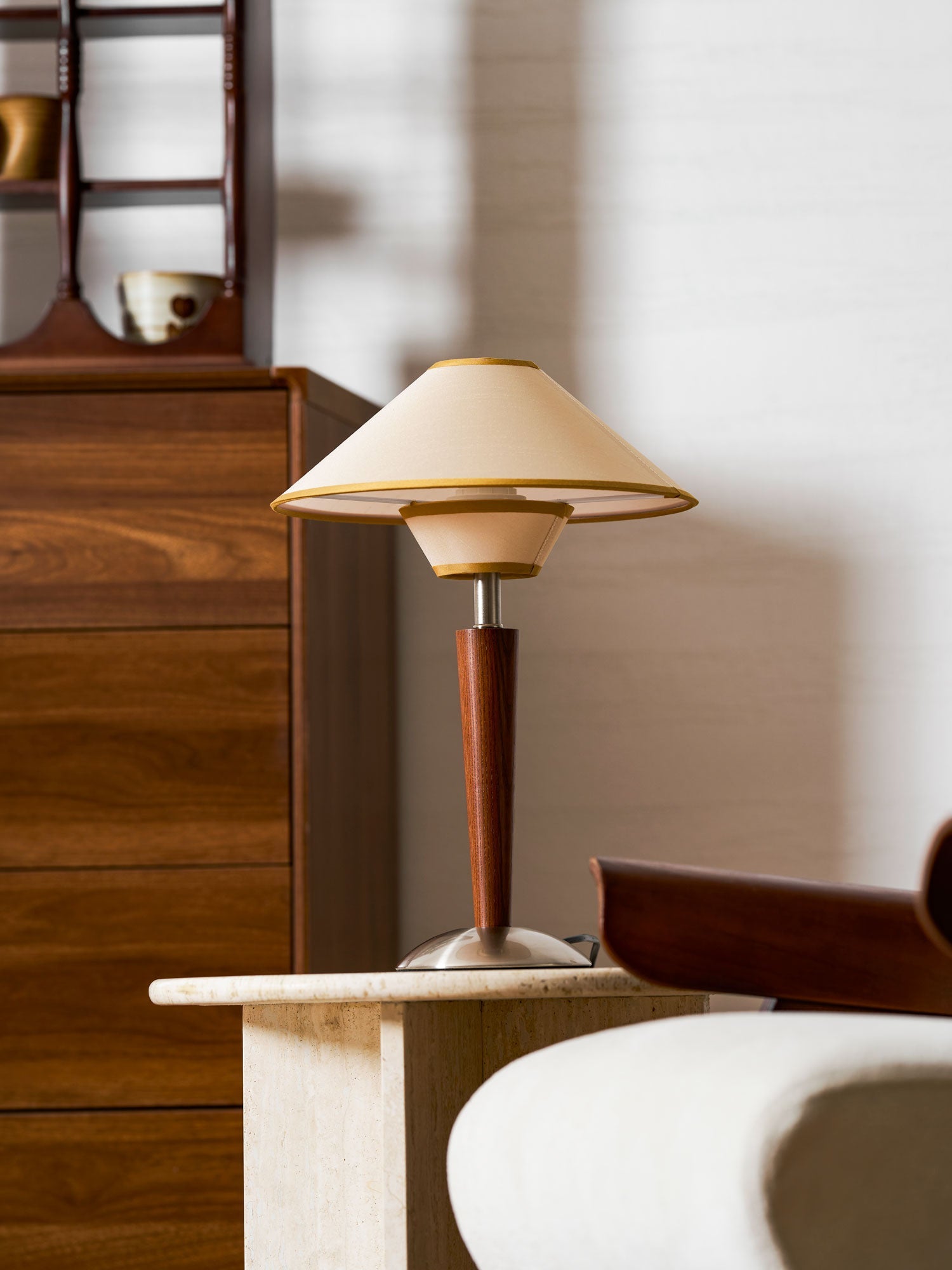 Alderwood Linen Shade Table Lamp