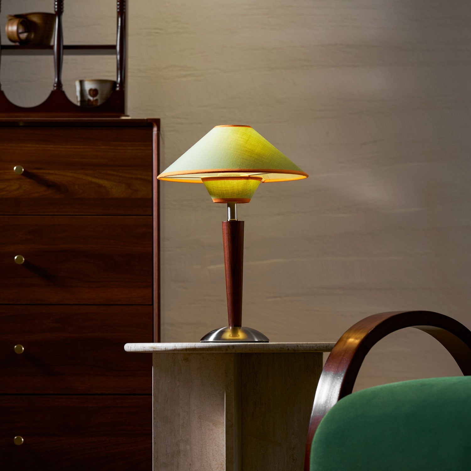 Alderwood Linen Shade Table Lamp