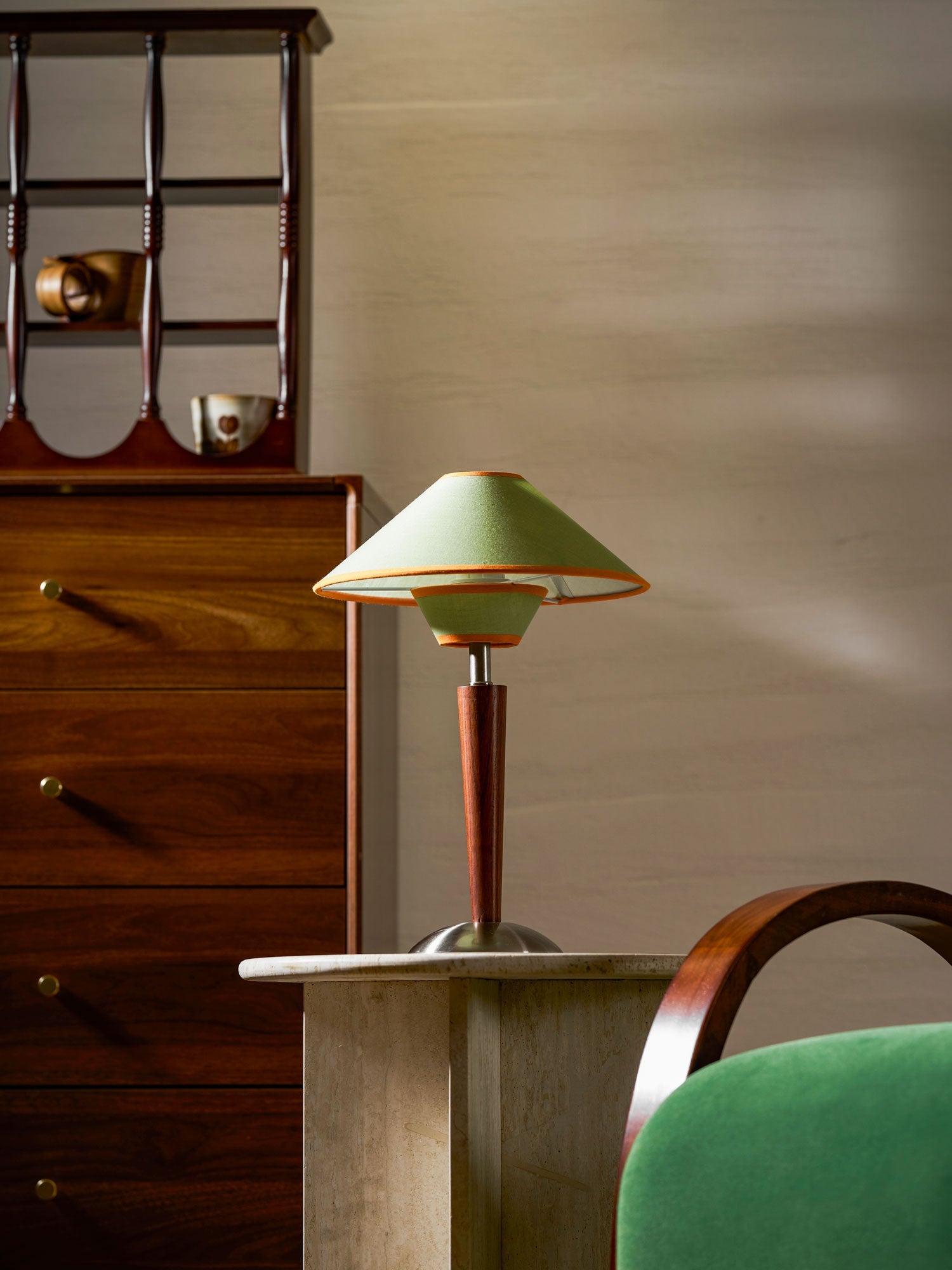 Alderwood Linen Shade Table Lamp
