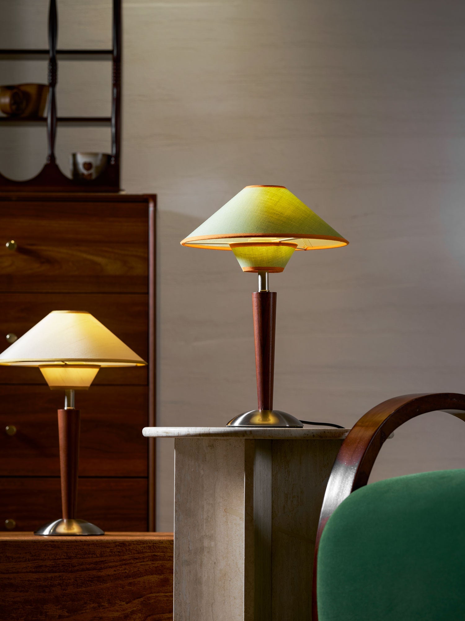 Alderwood Linen Shade Table Lamp