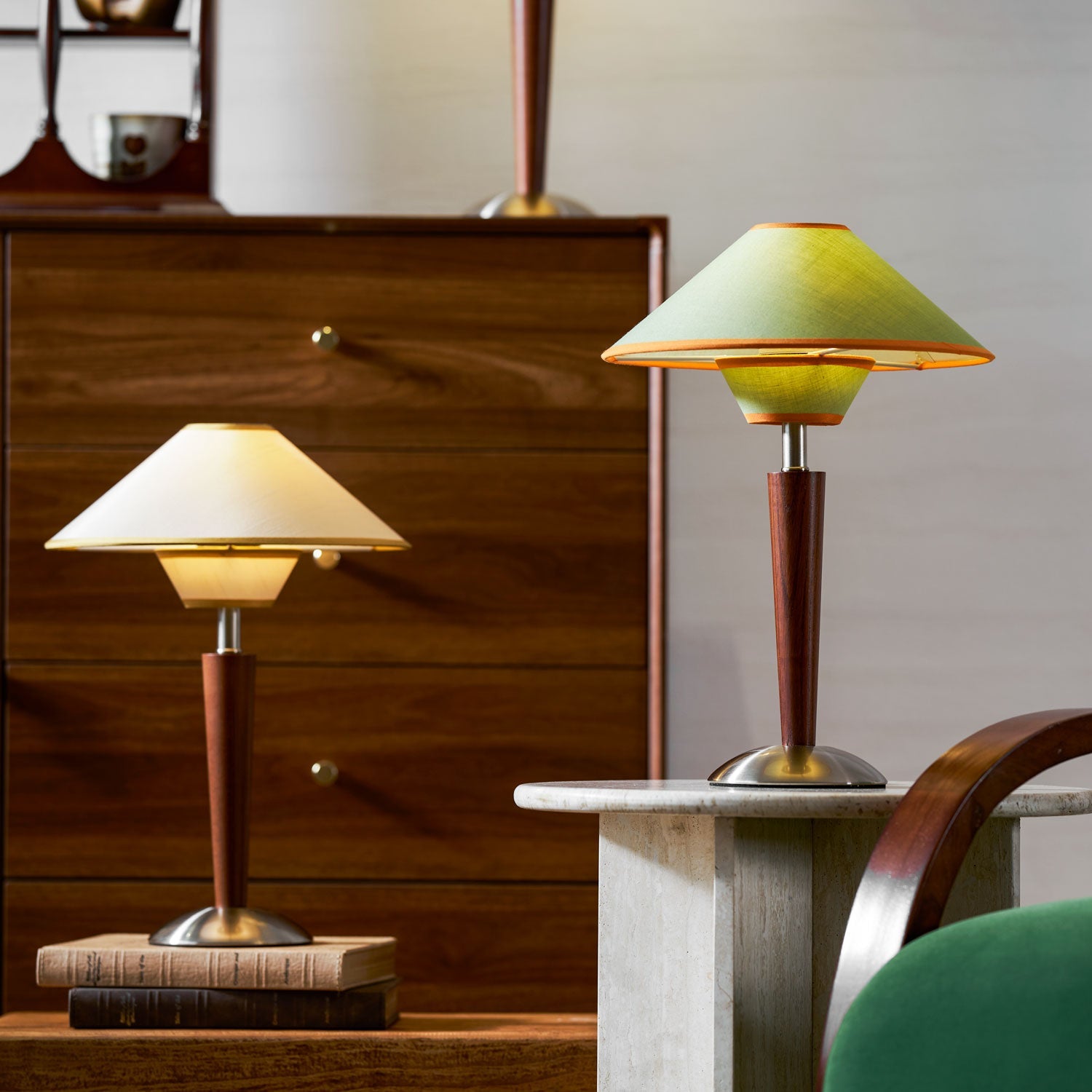 Alderwood Linen Shade Table Lamp