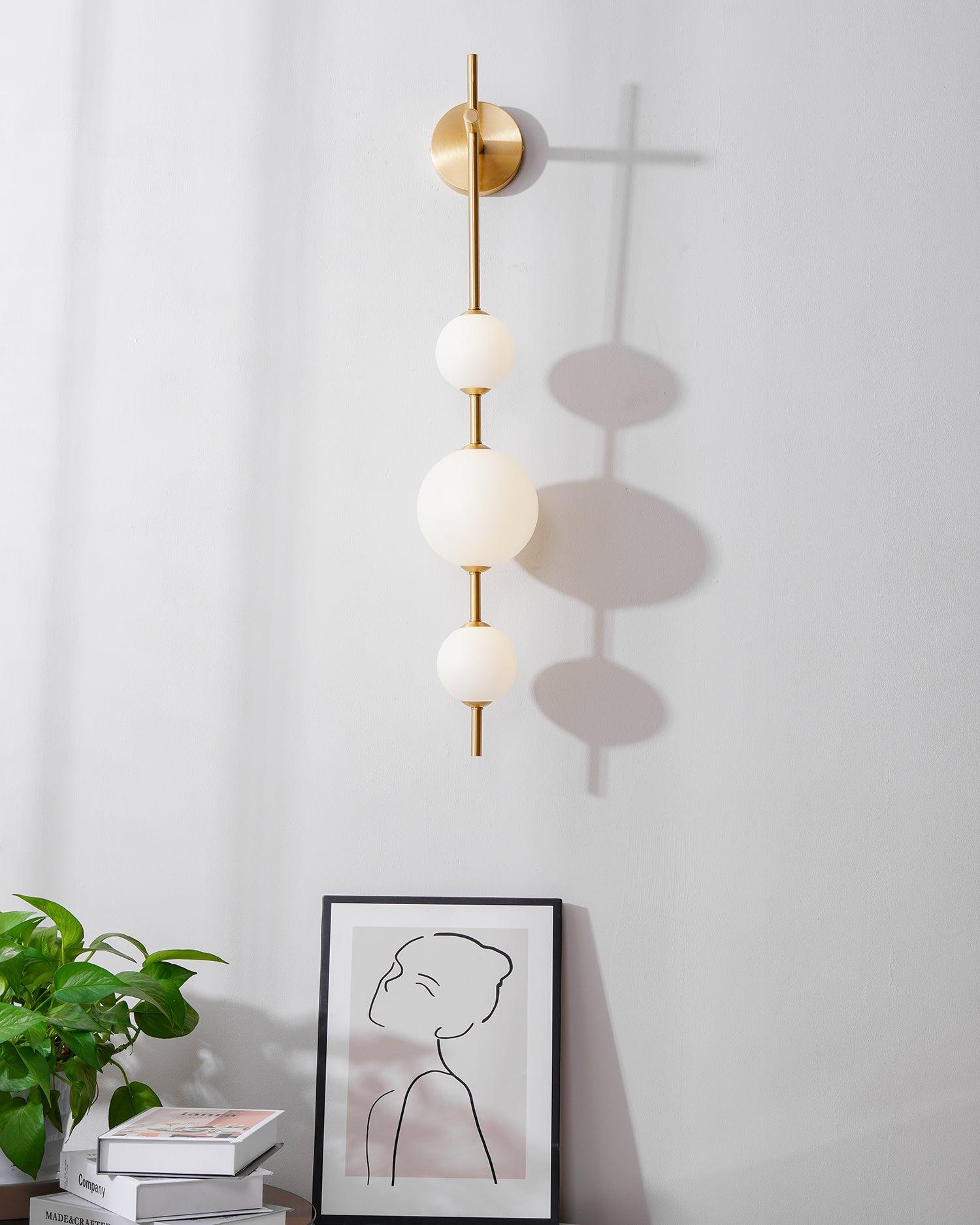 Perla Stacked Orb Sconce