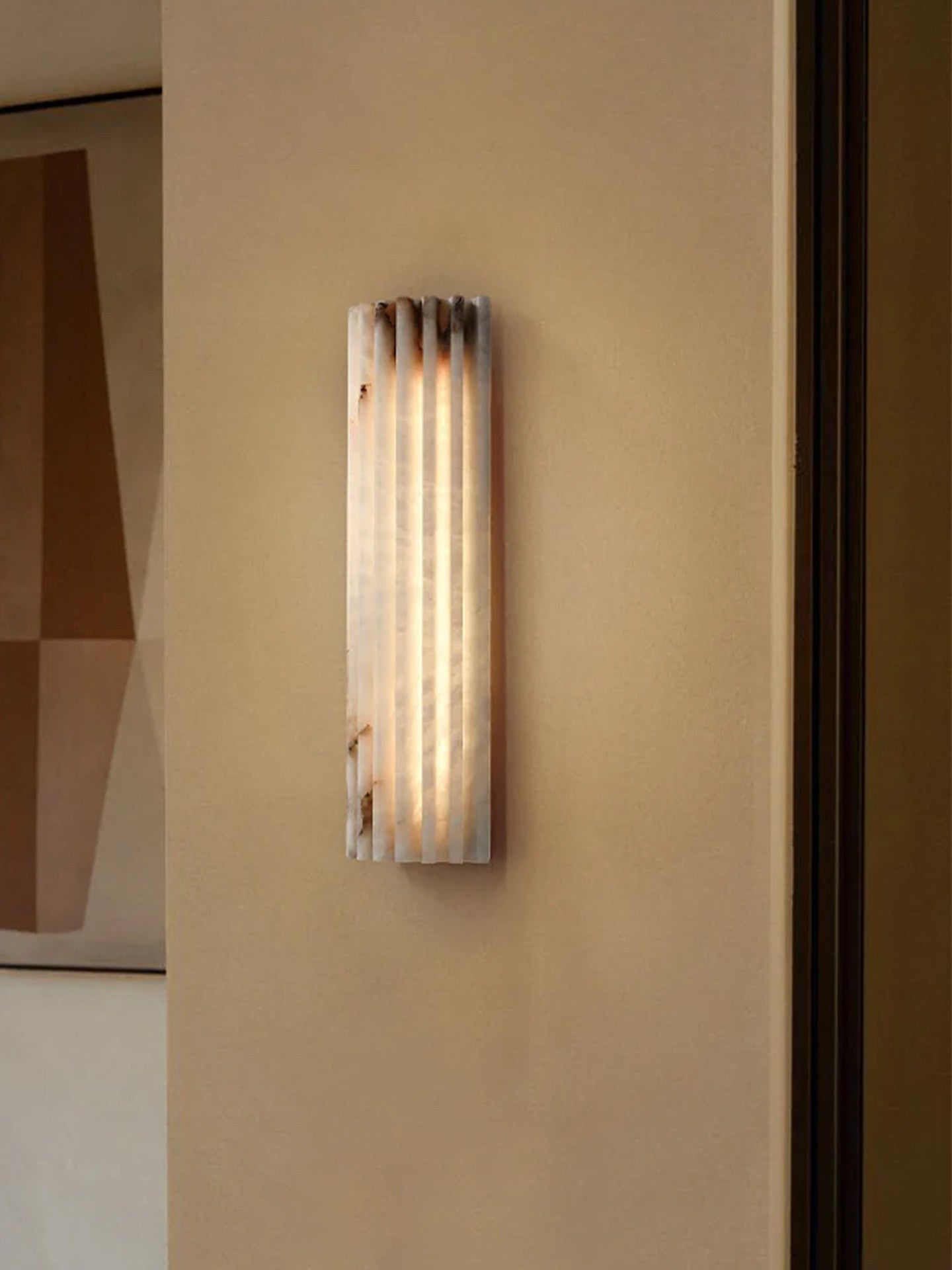 Cascata Fluted Stone Sconce