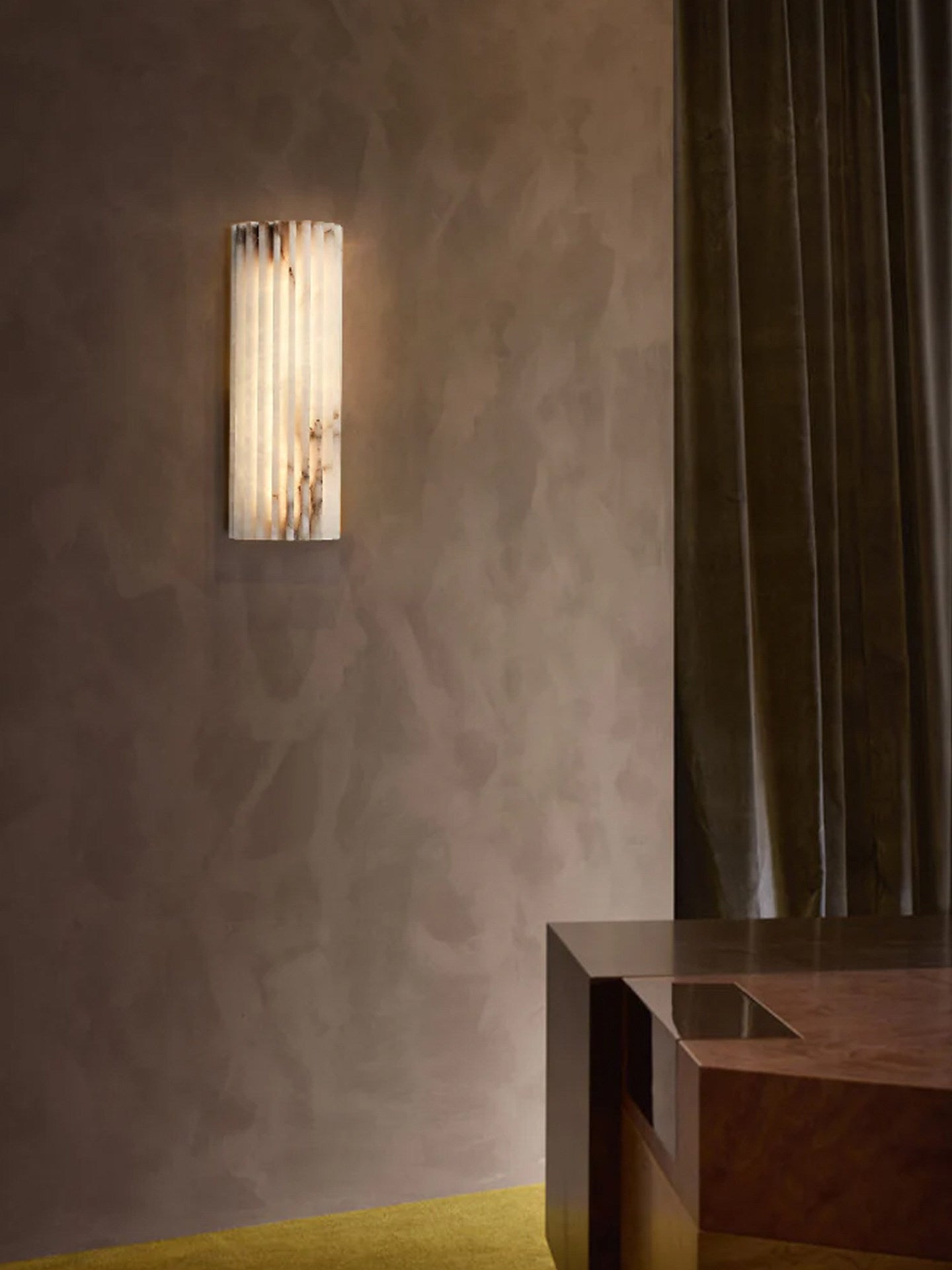 Cascata Fluted Stone Sconce