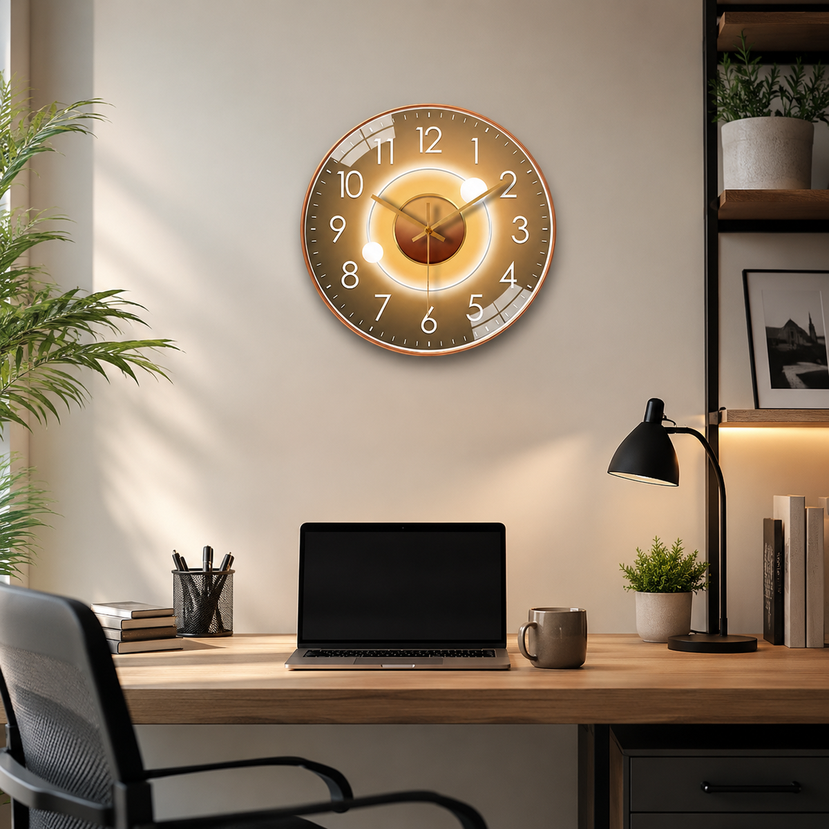Clear Glass Dial Wall Clock