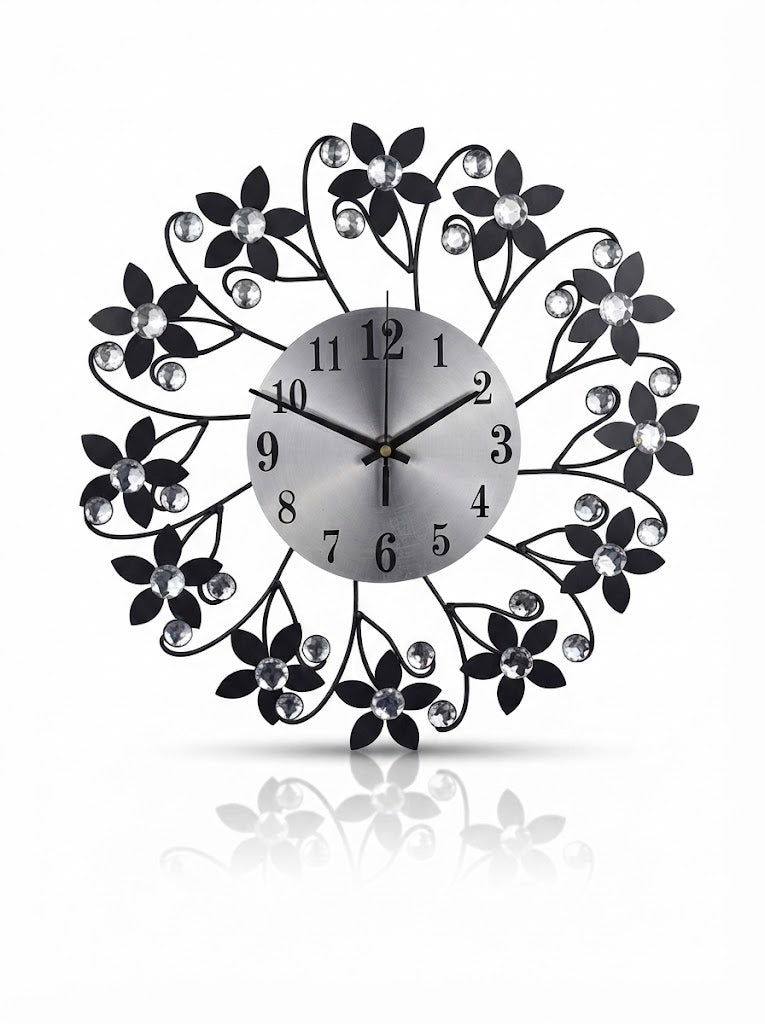 Crystal Petal Artisan Wall Clock
