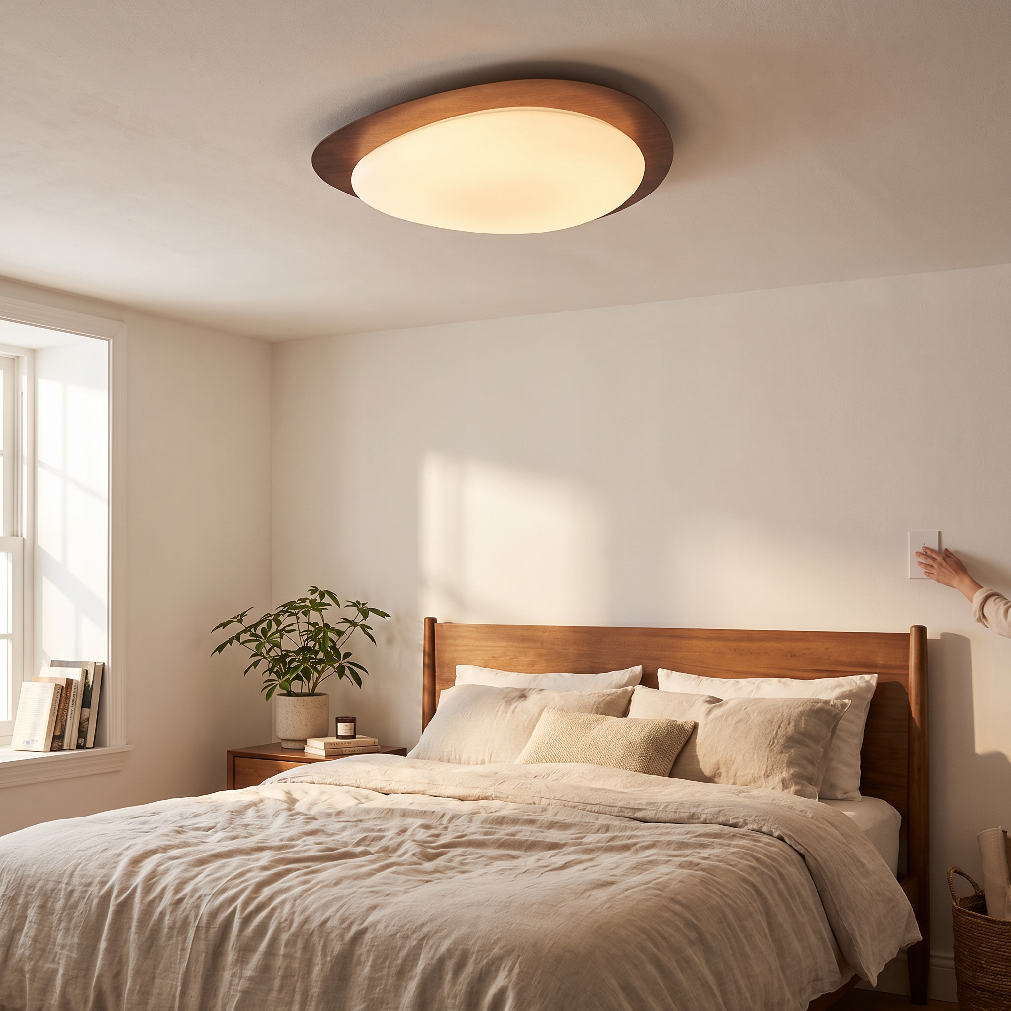 Pebble Metal Ceiling Light in use in a room interior