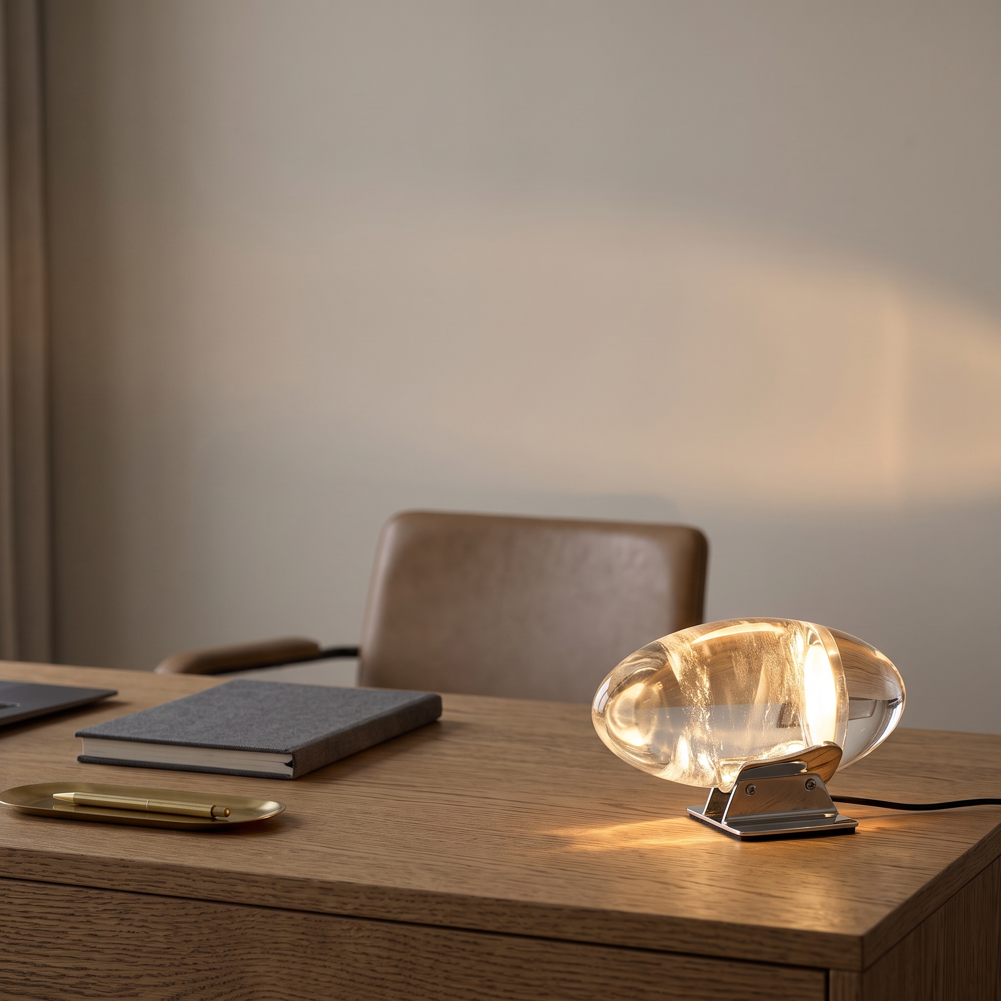 Atman Table Lamp on a home office desk