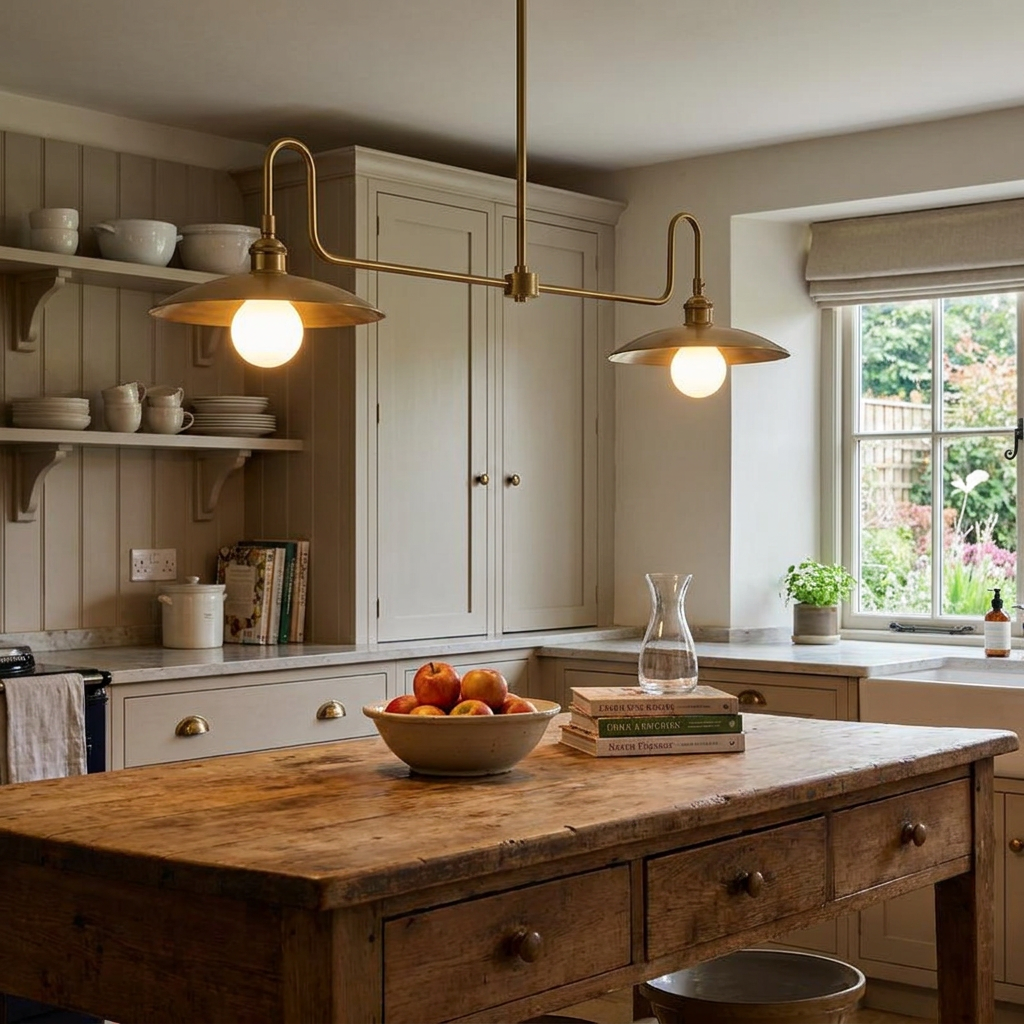 Cantina Linear Chandelier in a styled interior setting