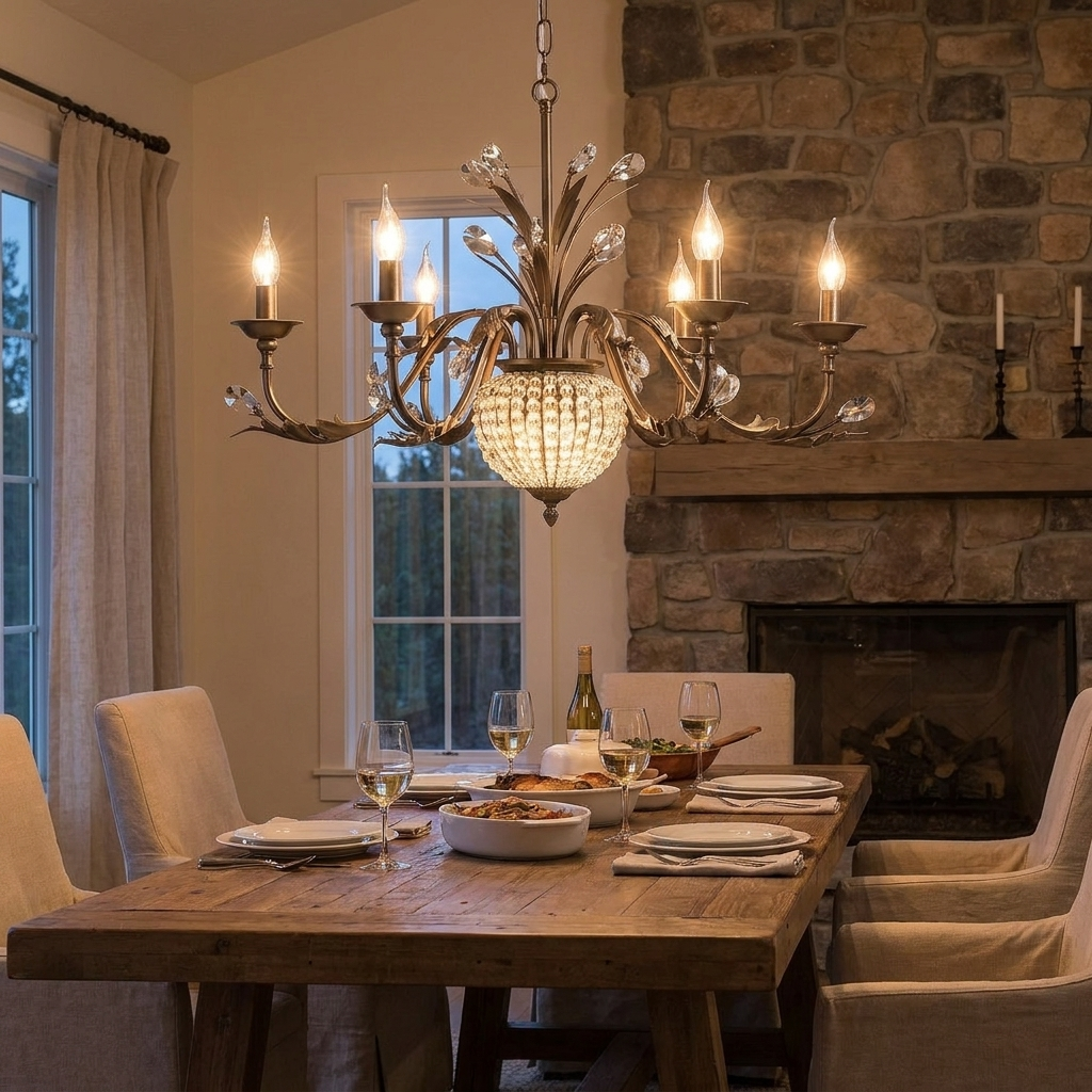 Maxax Chandelier in a styled interior setting