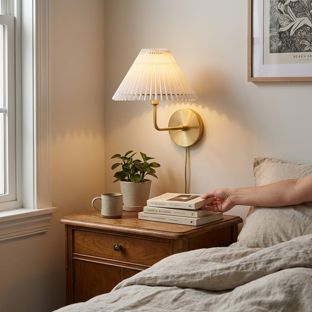 Pearson Wall Sconce in a styled interior setting