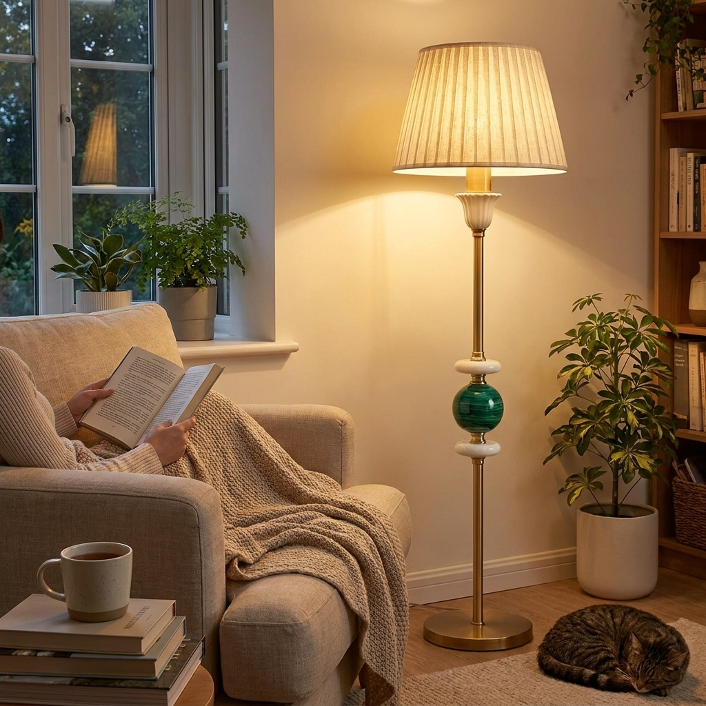 Palmer Floor Lamp in a styled interior setting